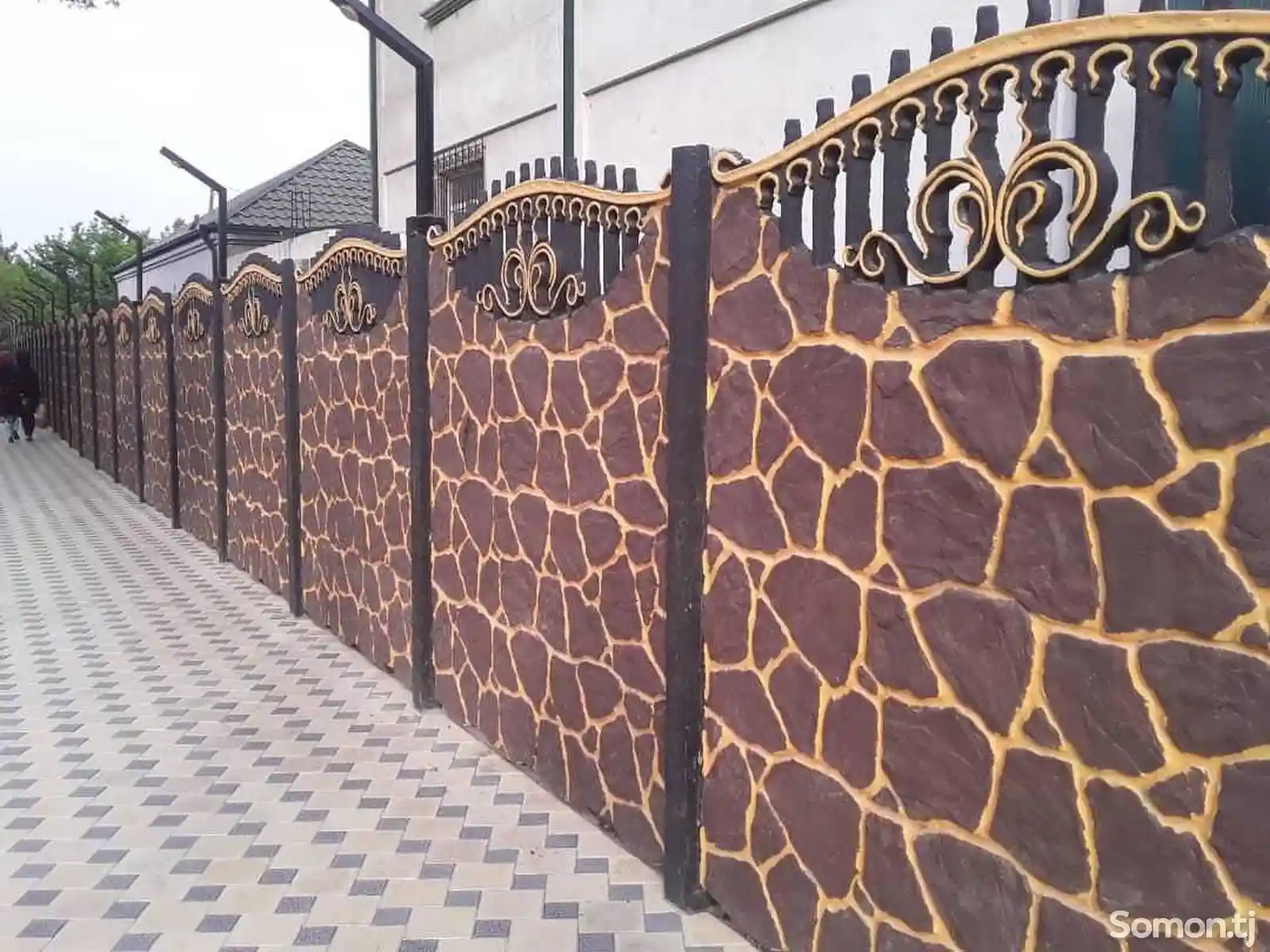 Декоративный забор из бетона-4