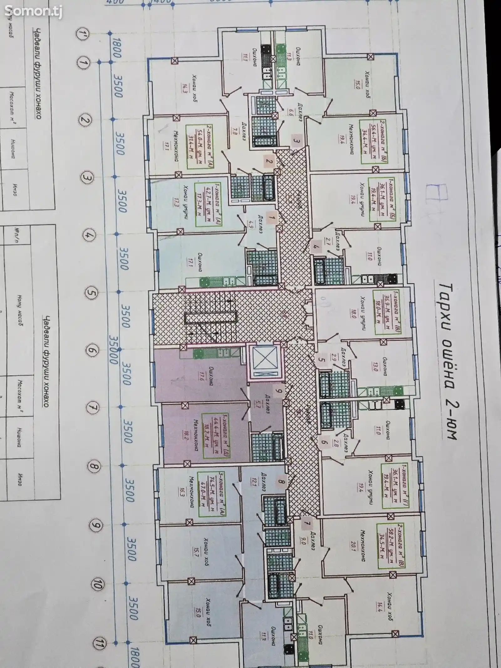 2-комн. квартира, 2 этаж, 58 м², Гулистон-6