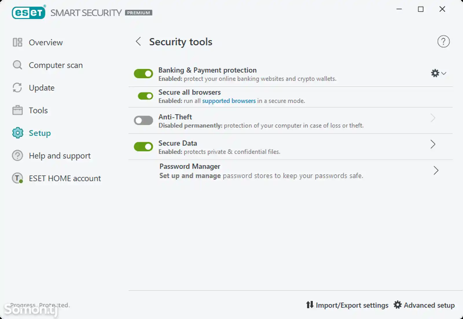 ESET Smart Security Premium - иҷозатнома барои 5 роёна, 1 сол-7