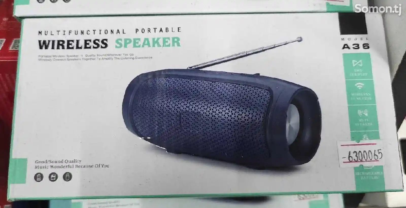 Колонка Speaker Bluetooth Wireless Portable A36 SUPERR BASS-3