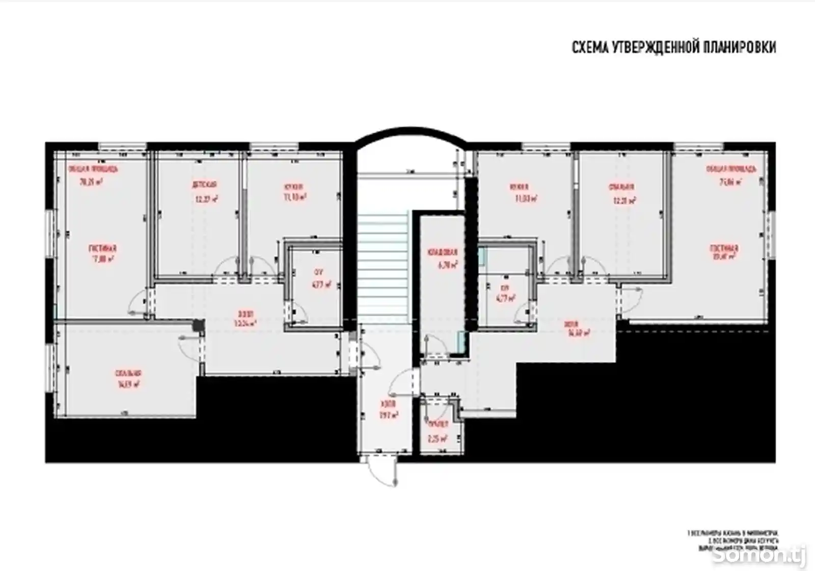 6-комн. квартира, 5 этаж, 180 м², Шохмансур-1