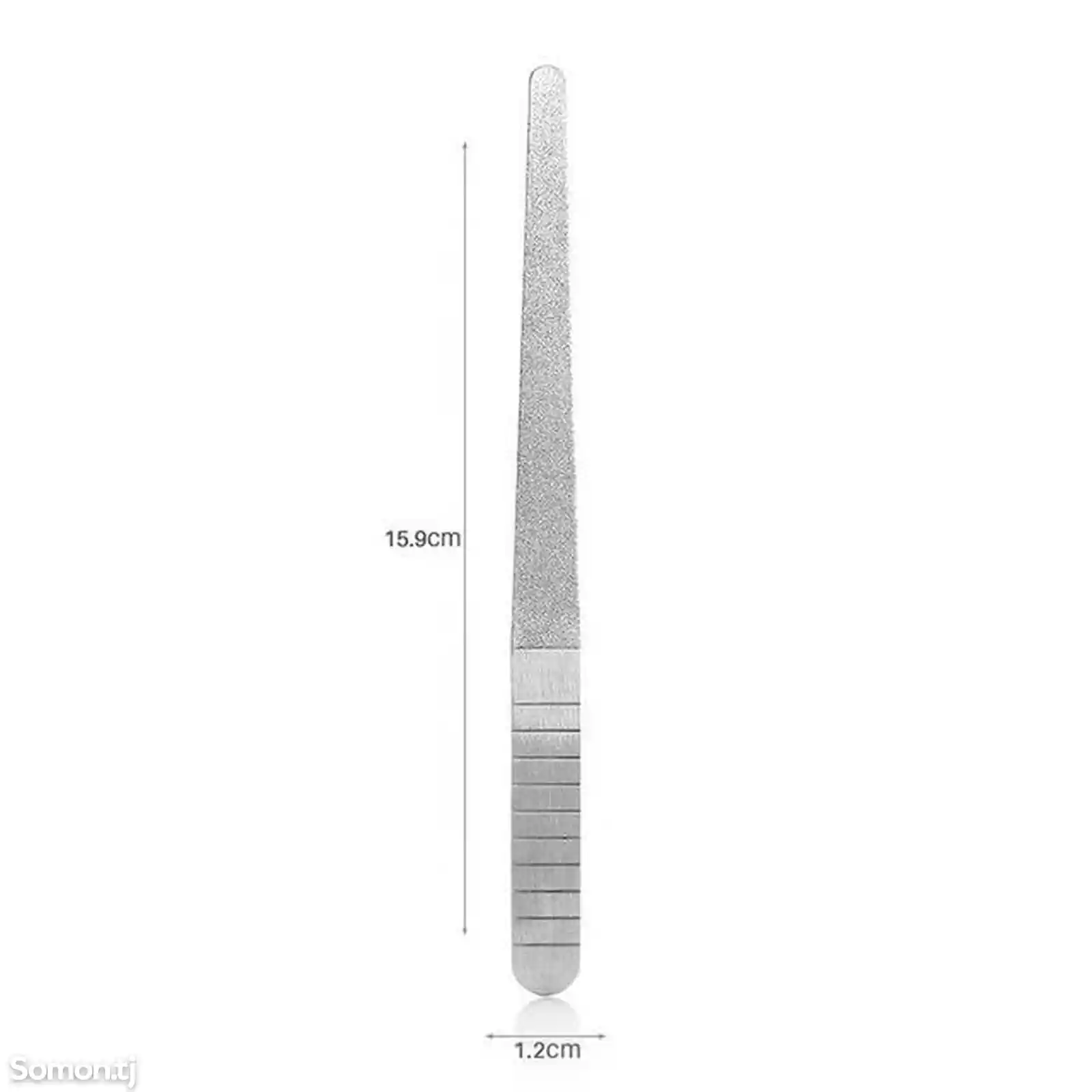 Профессиональная пилка для ногтей из нержавеющей стали, металлический двухстор-3