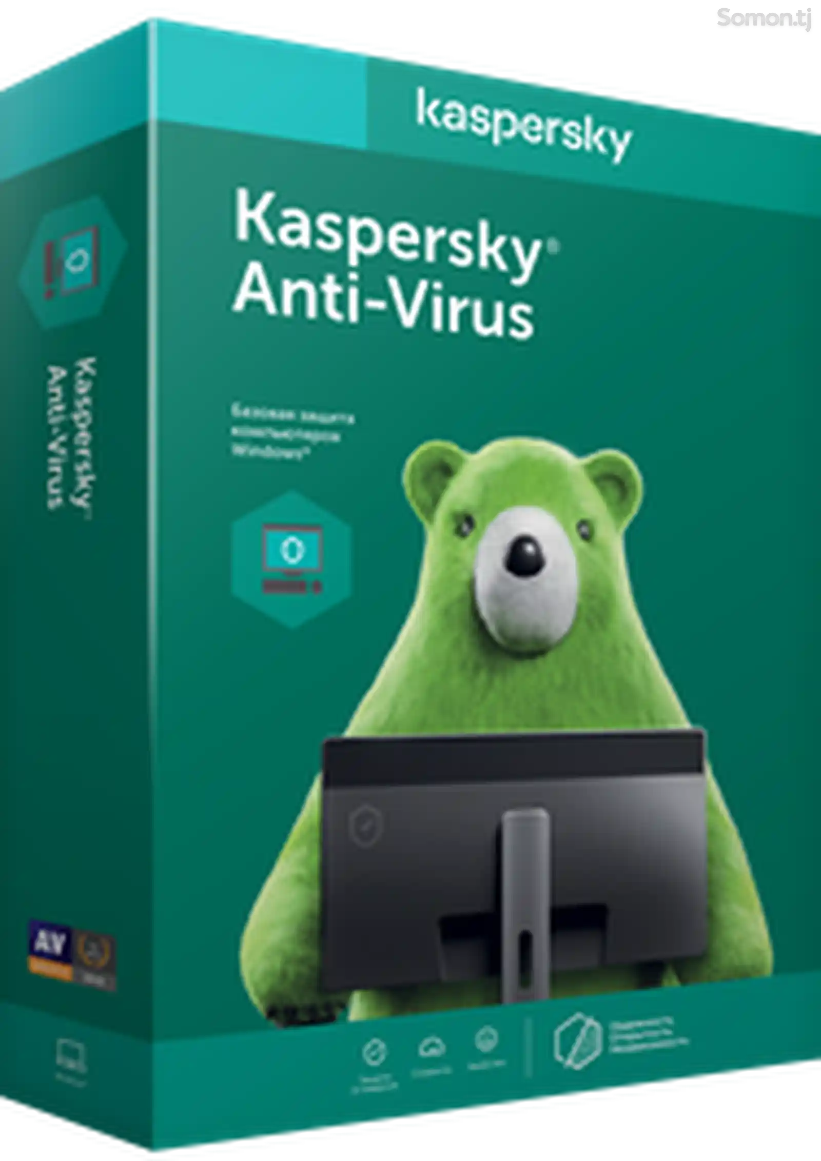 Kaspersky Anti-Virus - иҷозатнома барои 2 роёна, 1 сол
