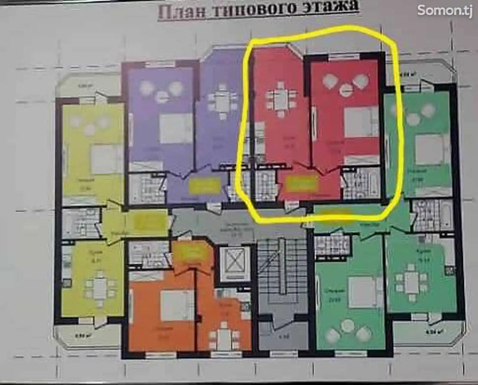 1-комн. квартира, 1 этаж, 56 м², Бозори Панчшанбе-4