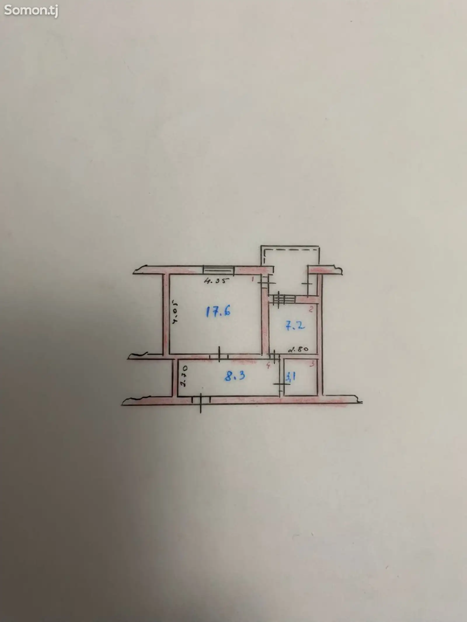 2-комн. квартира, 3 этаж, 42 м², Фирдавси-1