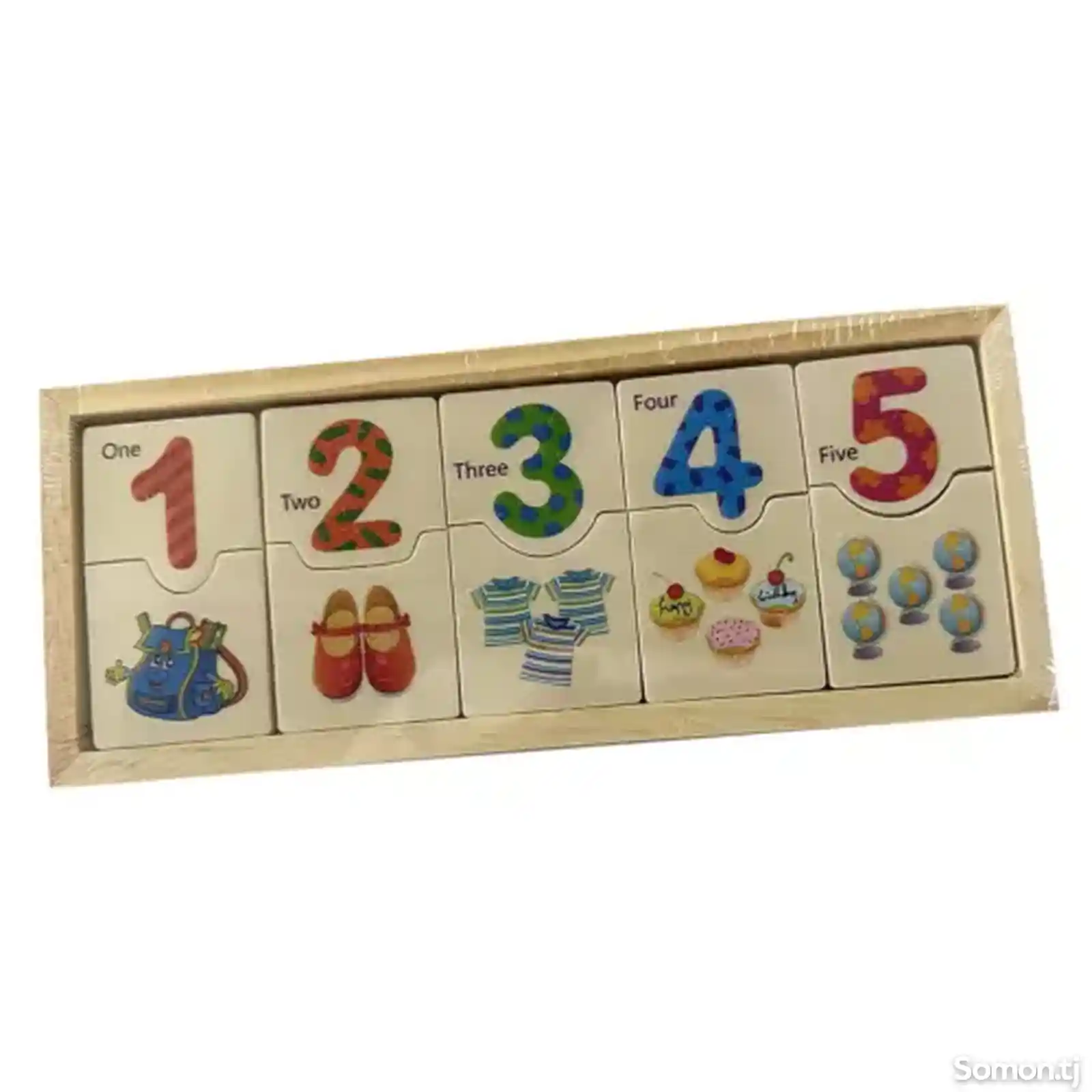 Игрушки домино Цифры-предметы-9