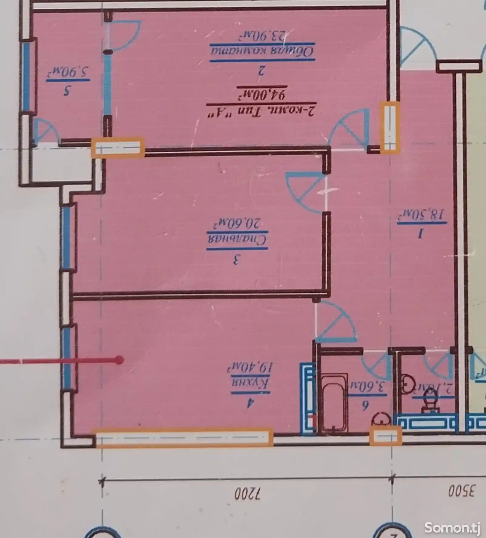 2-комн. квартира, 6 этаж, 97 м², Фирдавси-5