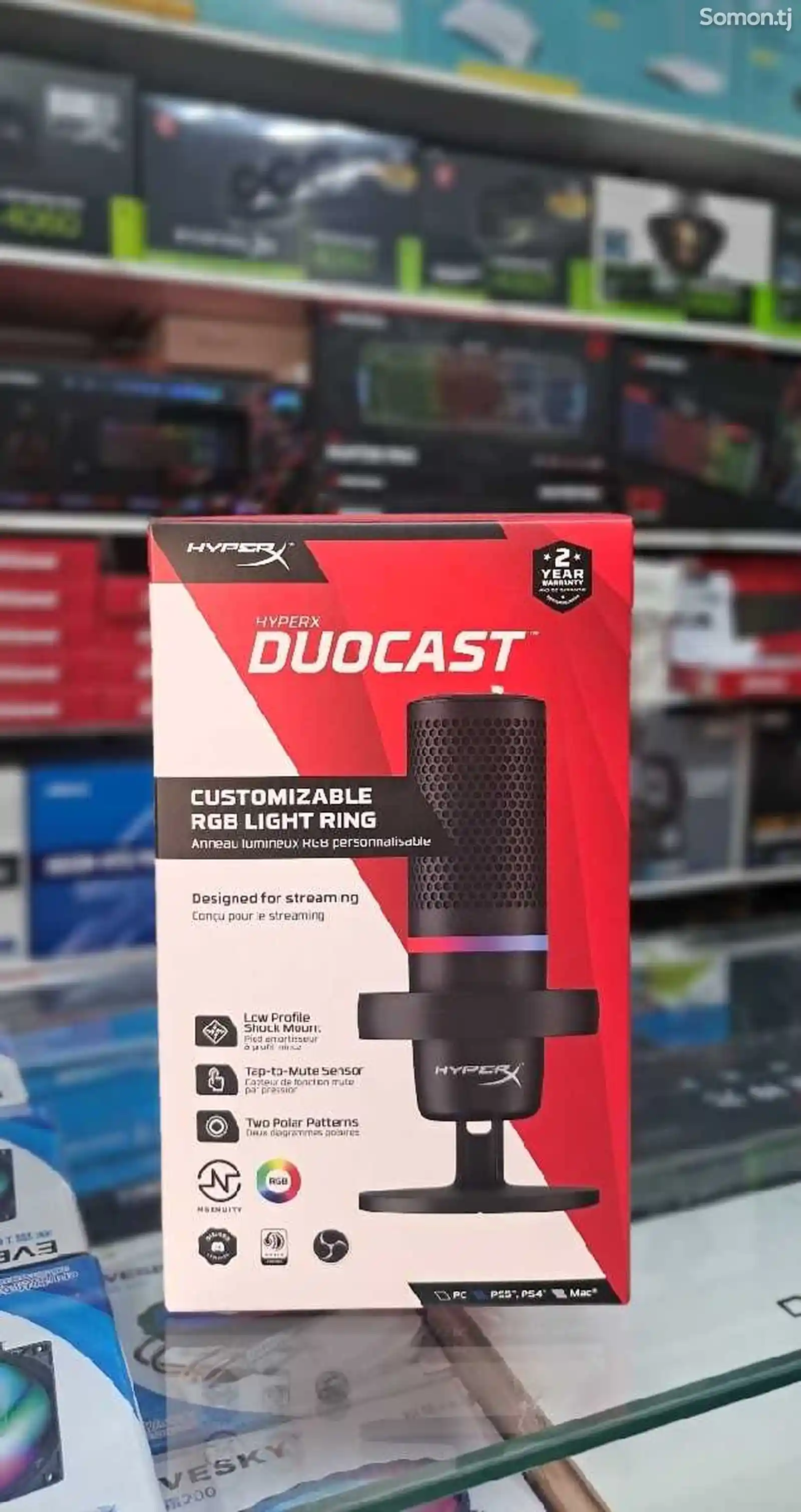 Микрофон HyperX DuoCast черный-1