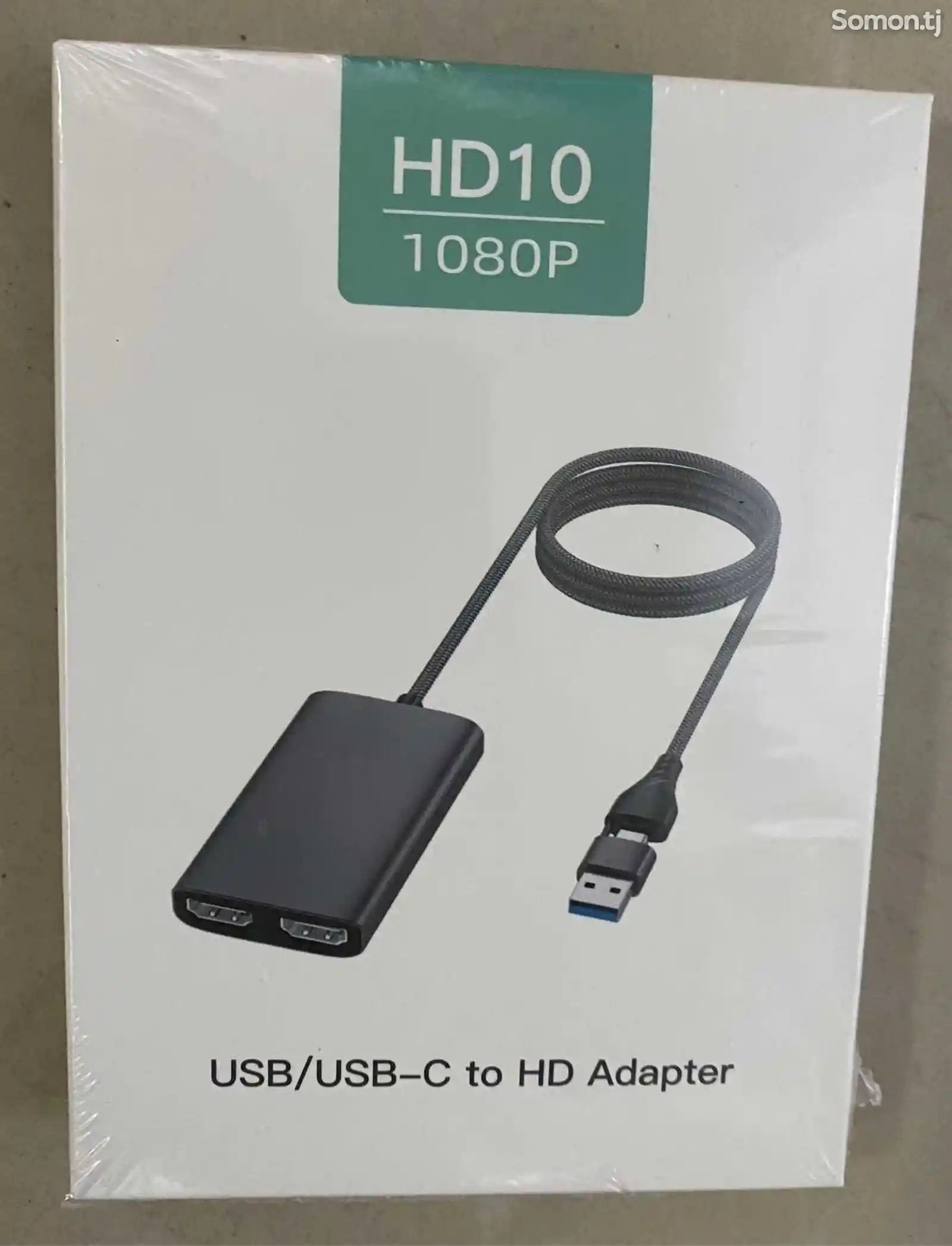 Адаптер USB/USB-C to 2-HDMI-1
