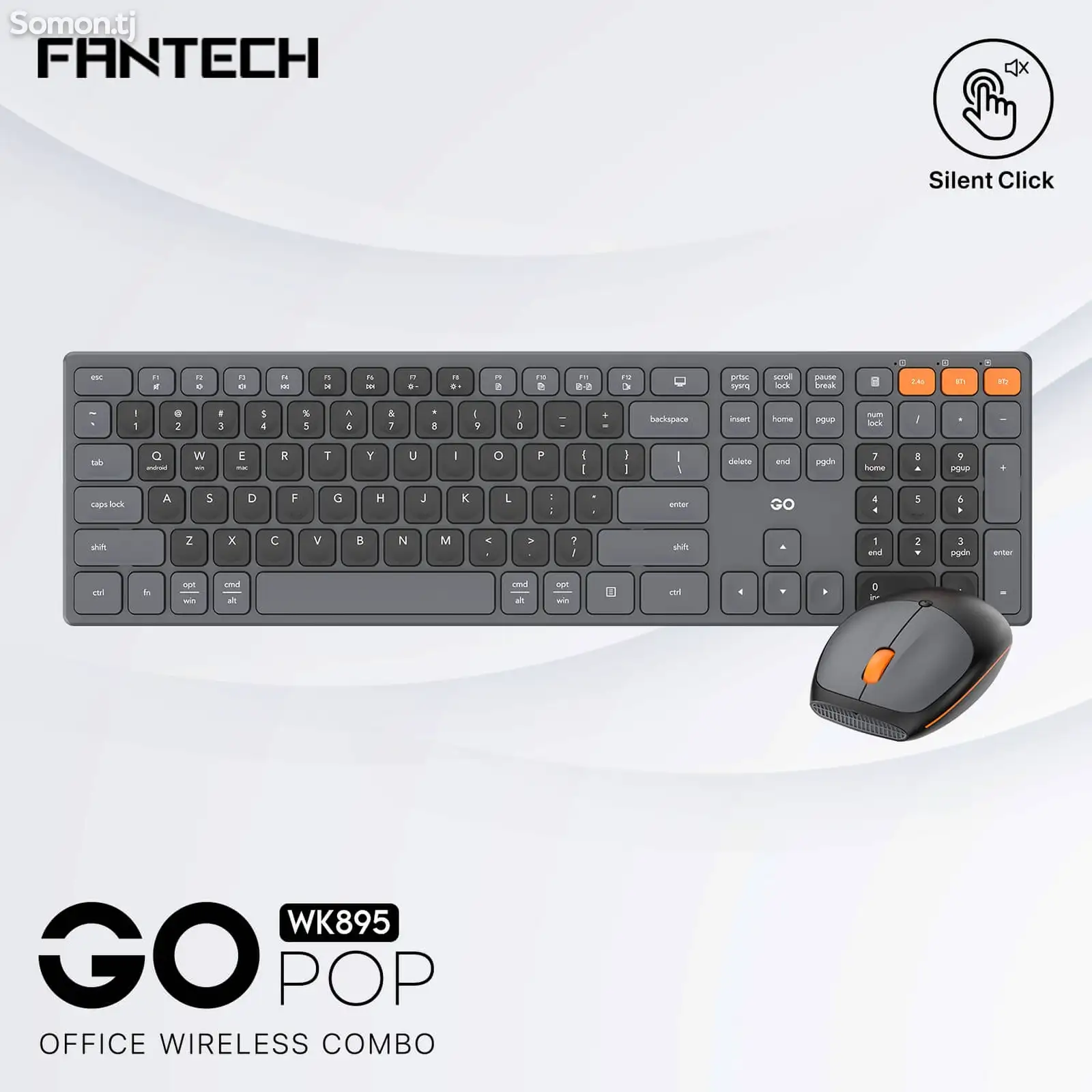 Беспроводная клавиатура и мышь Fantech WK895 GO Pop Office Combo - ЧЕР-2