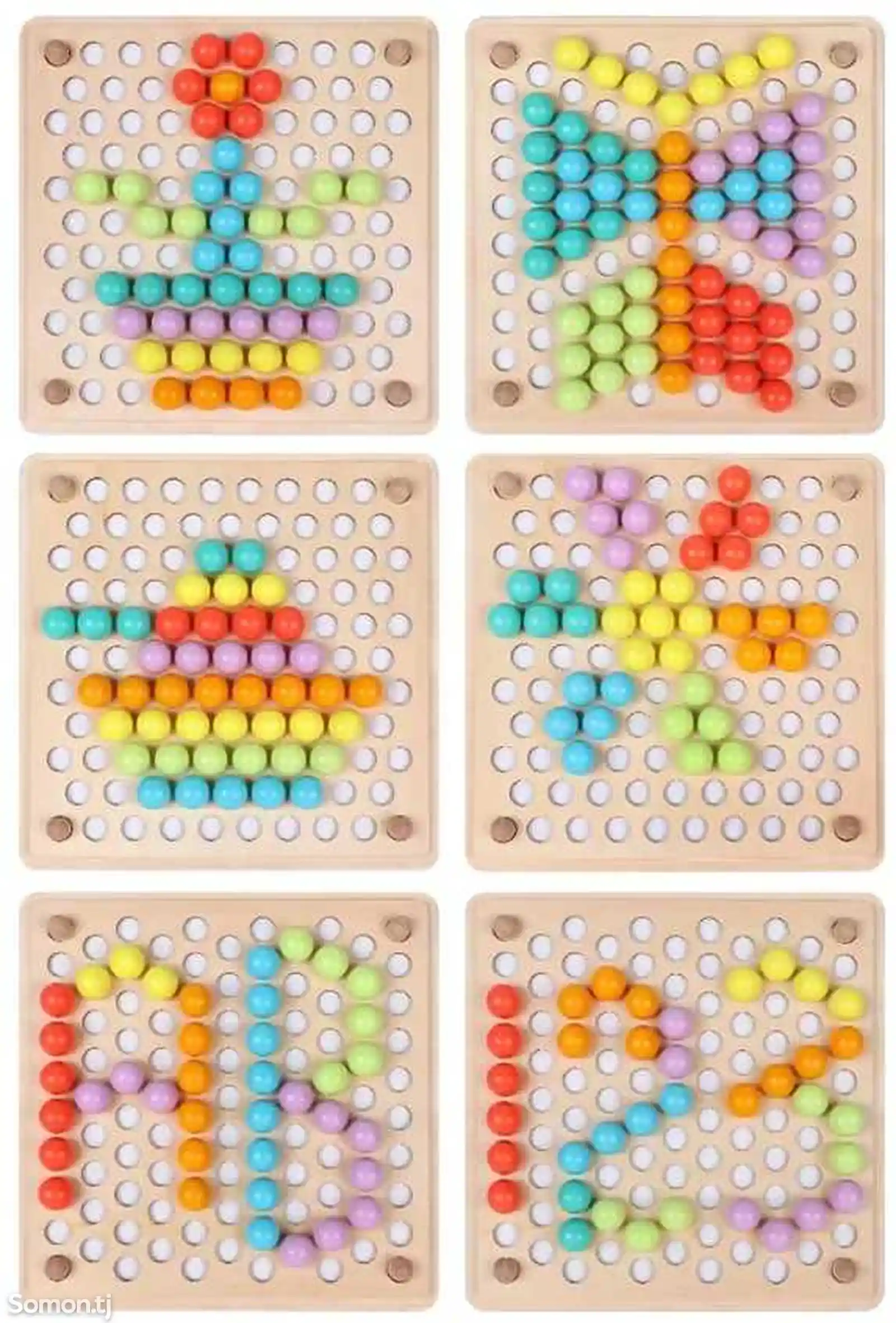 Многофункциональная деревянная игра мозаика-11