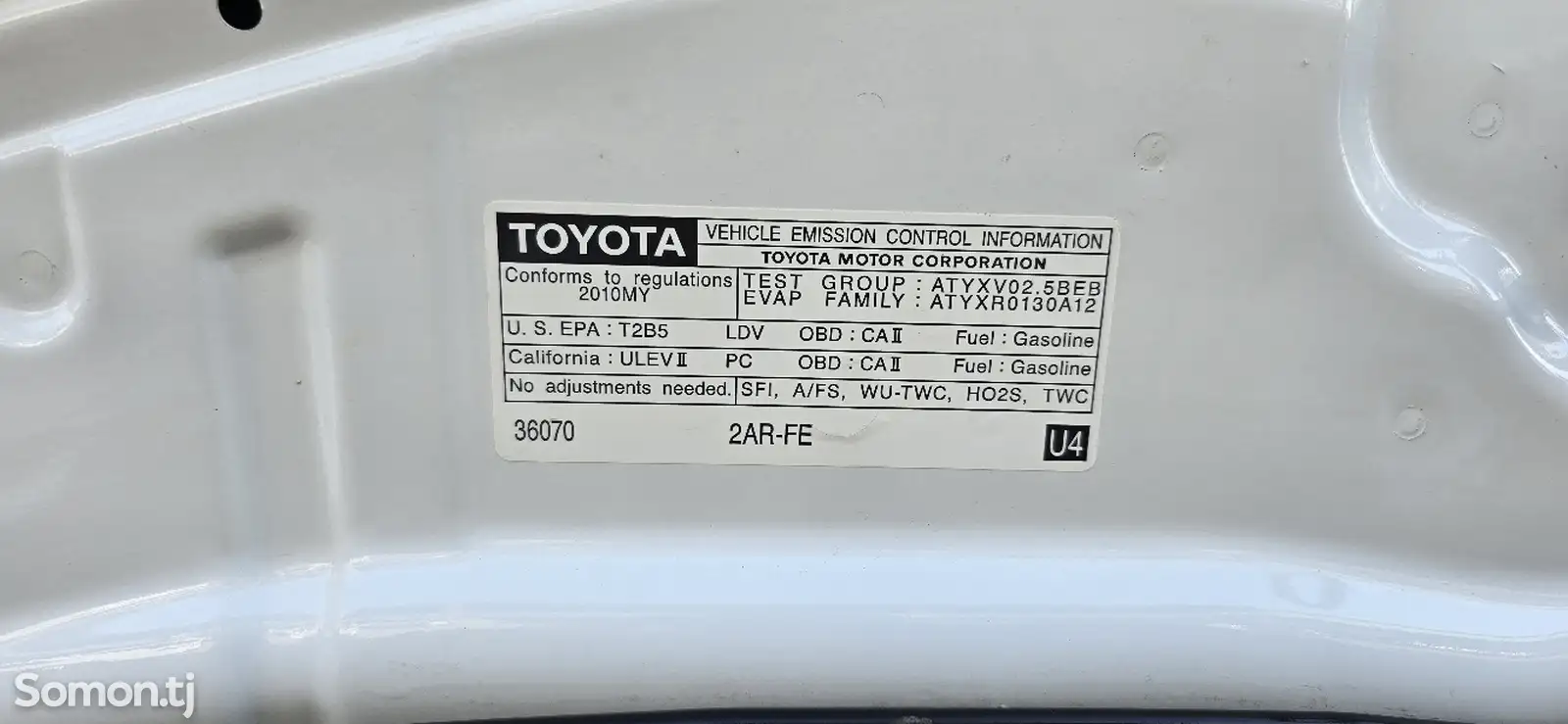 Toyota Camry, 2010-8