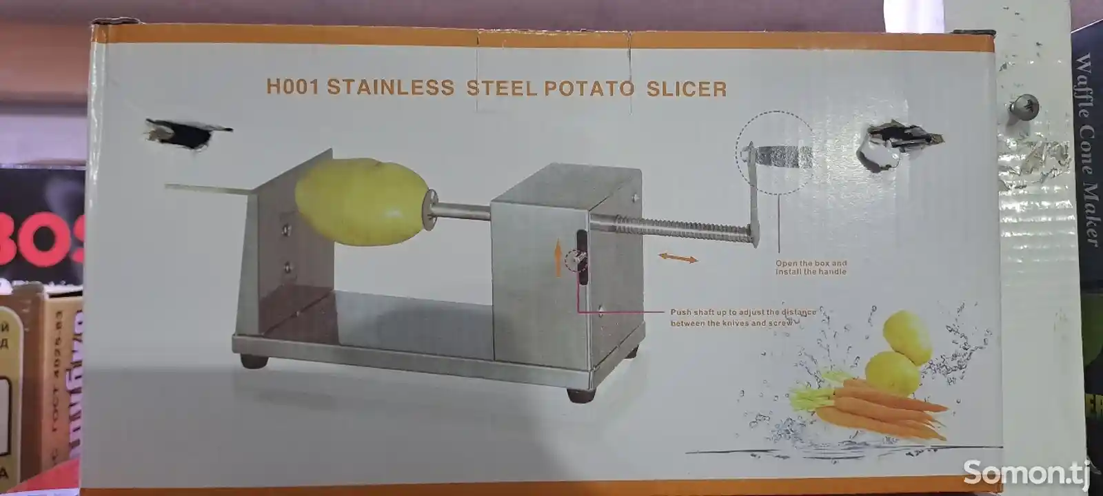 Спиральный слайсер для резки картофеля