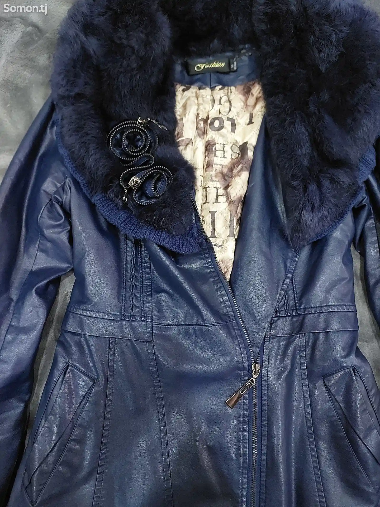 Куртка кожаная с мехом-2