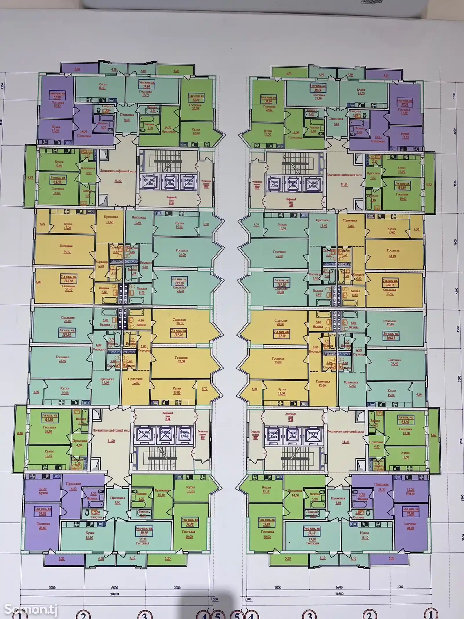 2-комн. квартира, 14 этаж, 114 м², Шохмансур-4