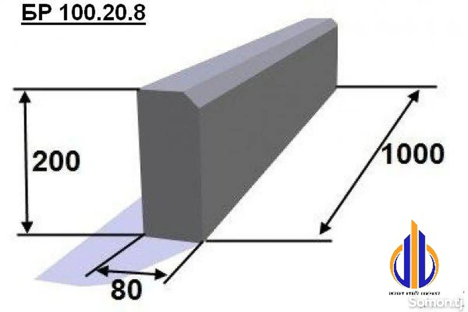 Мини бордюр 1000х200-2