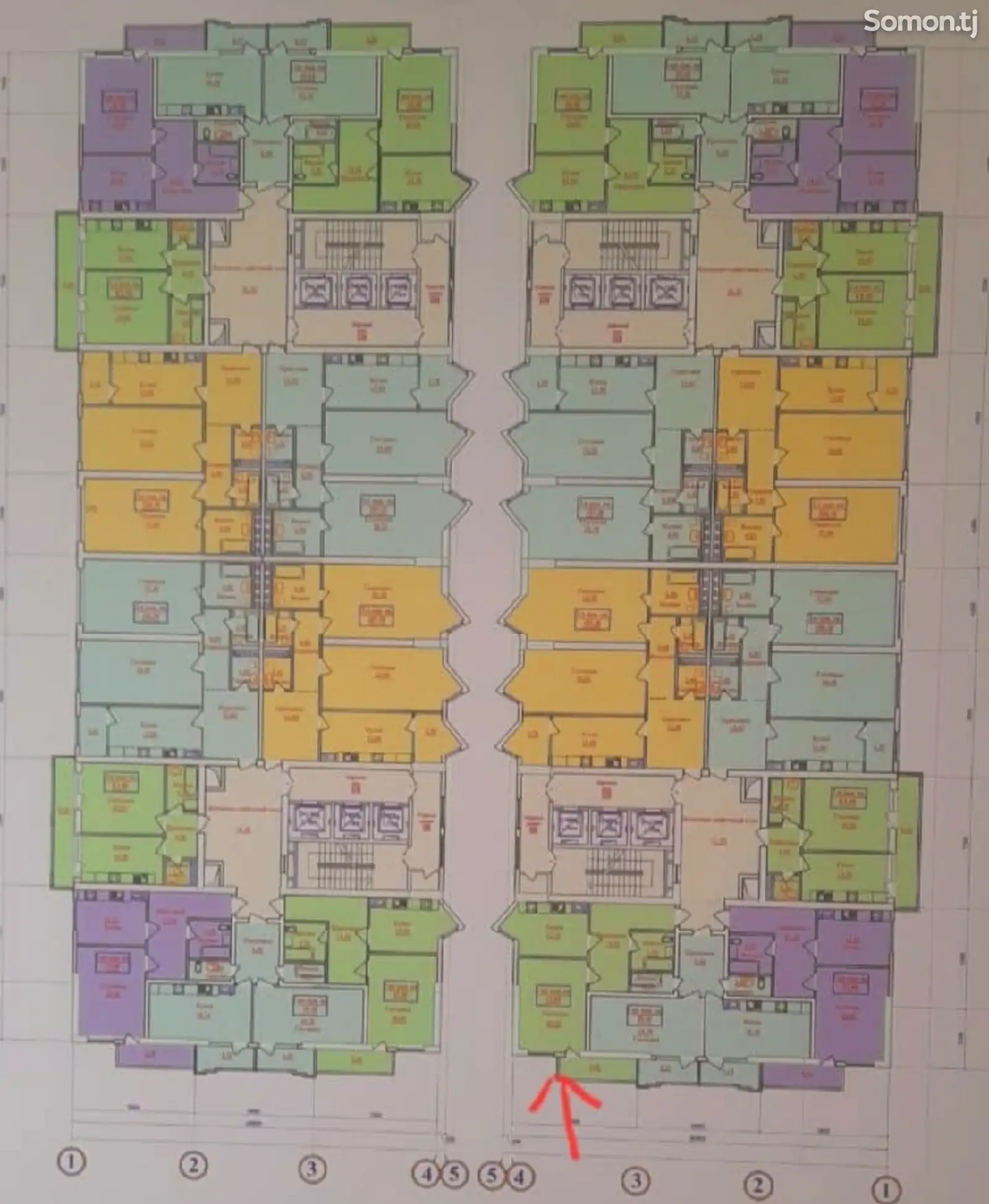 2-комн. квартира, 9 этаж, 53 м², Шохмансур-1