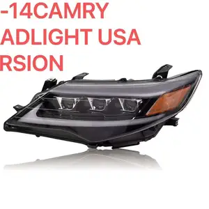 Передние фары на Toyota Camry 2012-2014 USA 3 линзы