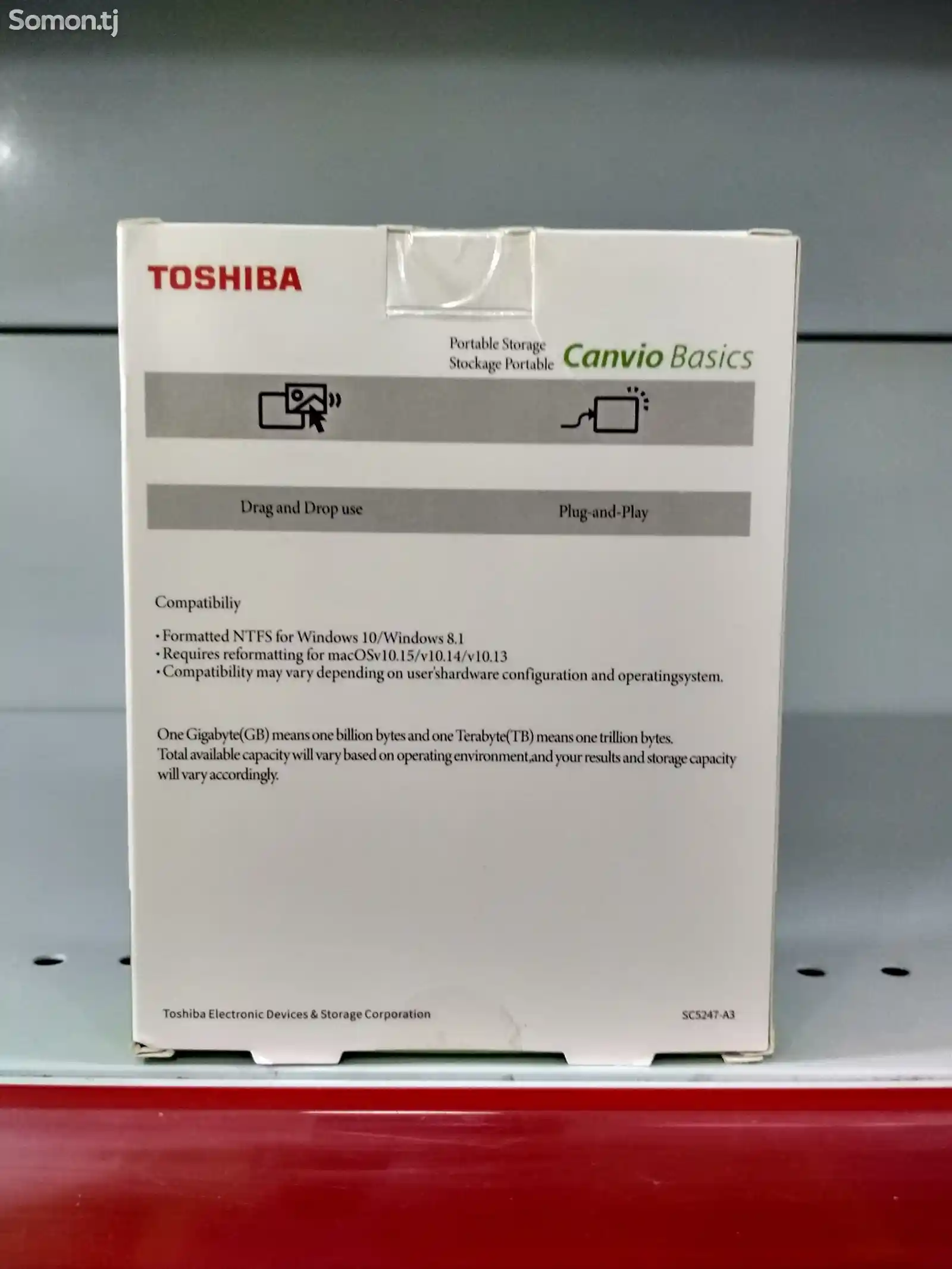 Портативный USB 3.0 Жёсткий диск Toshiba Canvio Basics 500GB-4