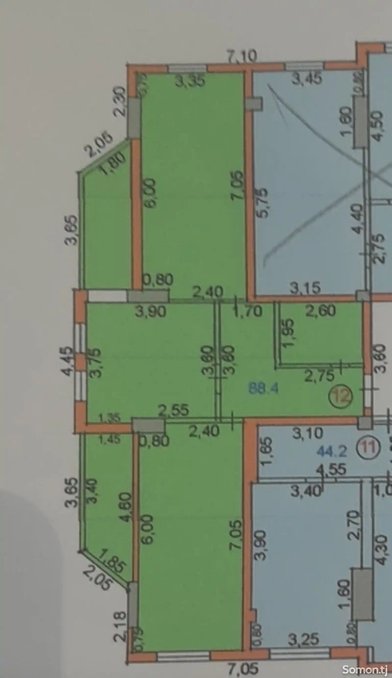 2-комн. квартира, 4 этаж, 85 м², Жилгородок-2