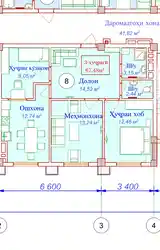 3-комн. квартира, 4 этаж, 67 м², 20 мкр-2