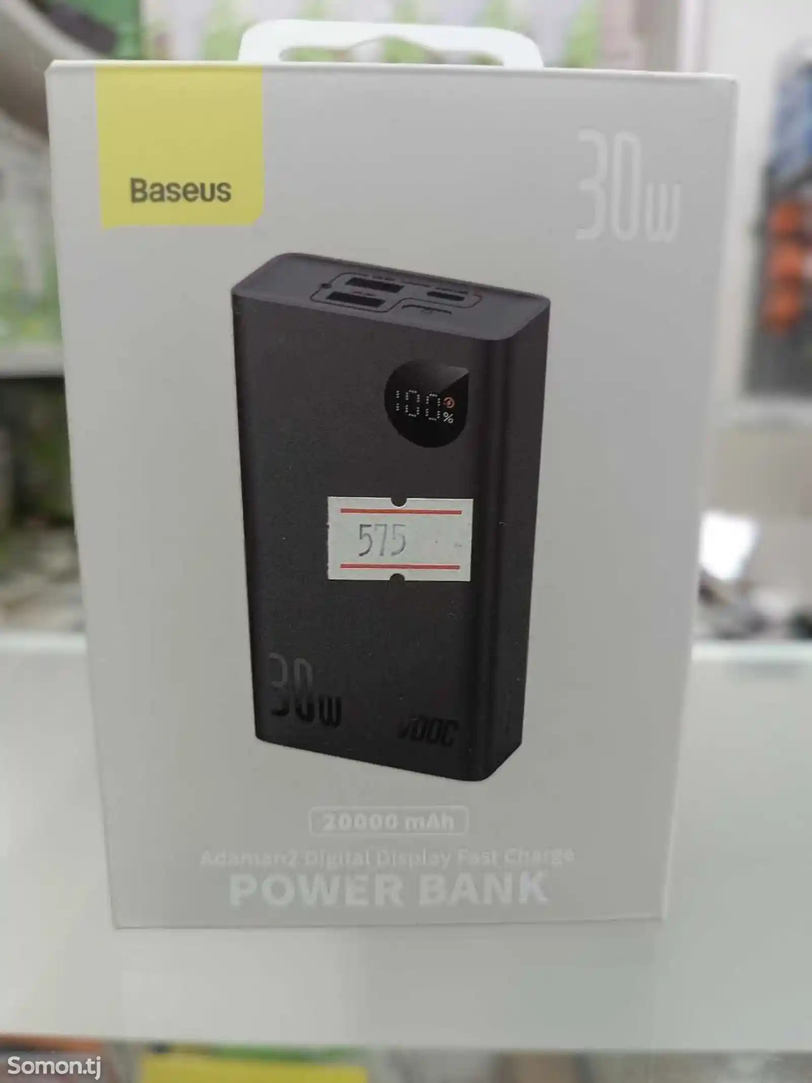 Цифровой дисплей Baseus Adaman2 Fast Charge Power Bank 20000 мАч 30 Вт Черный-1