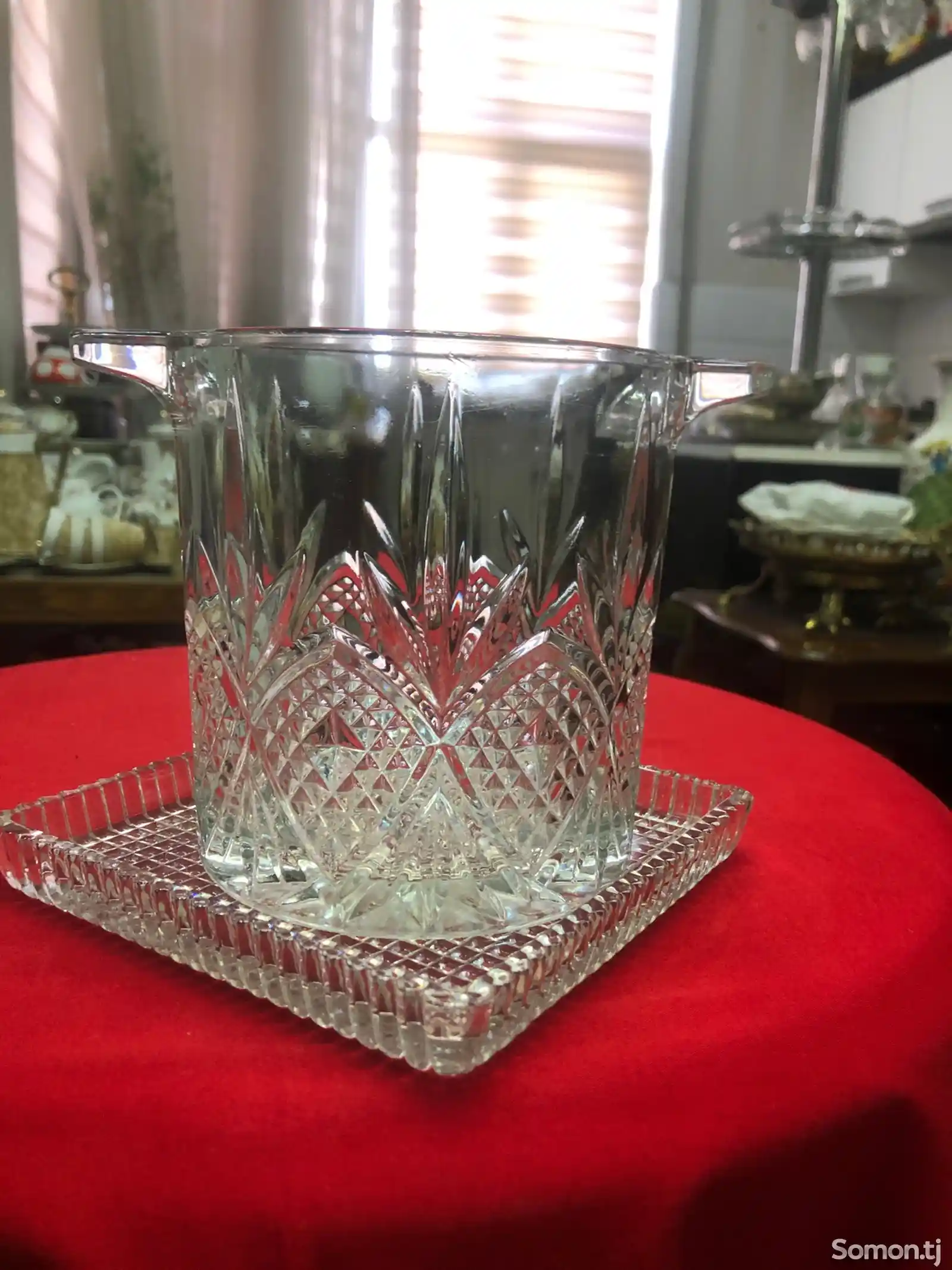 Поднос со стаканом для льда хрусталь-2