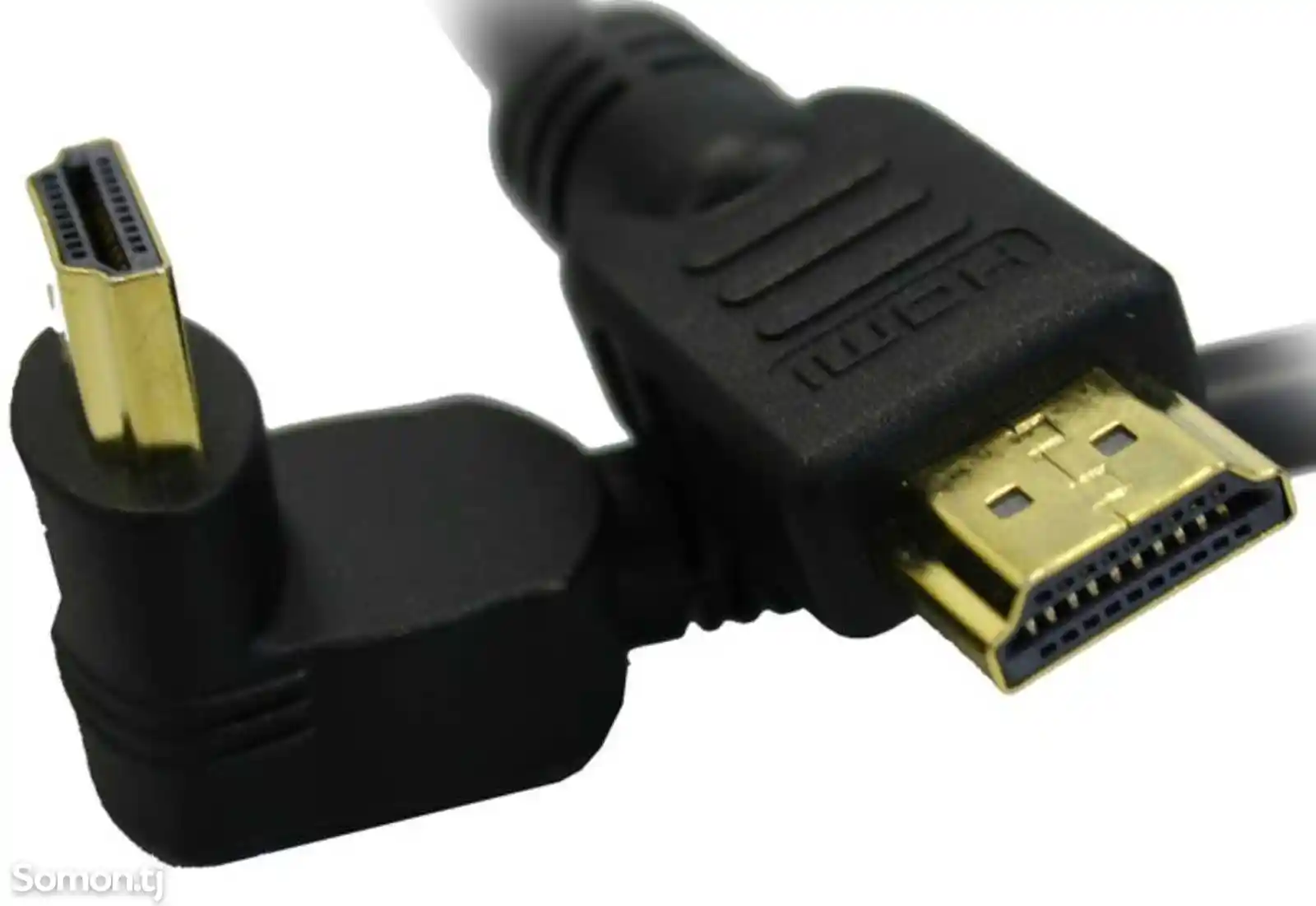 Кабель HDMI черный угловой разъем-4