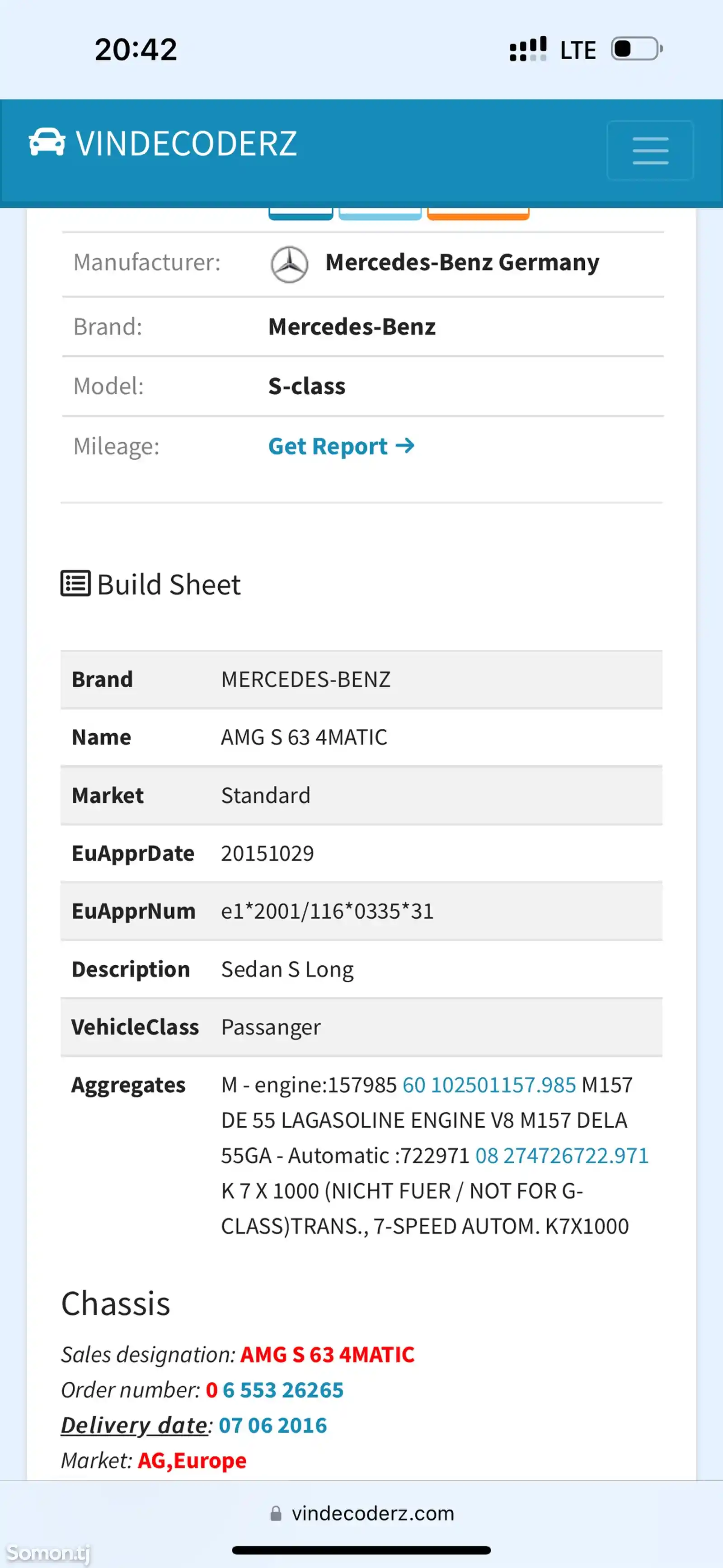 Mercedes-Benz S class, 2016-16