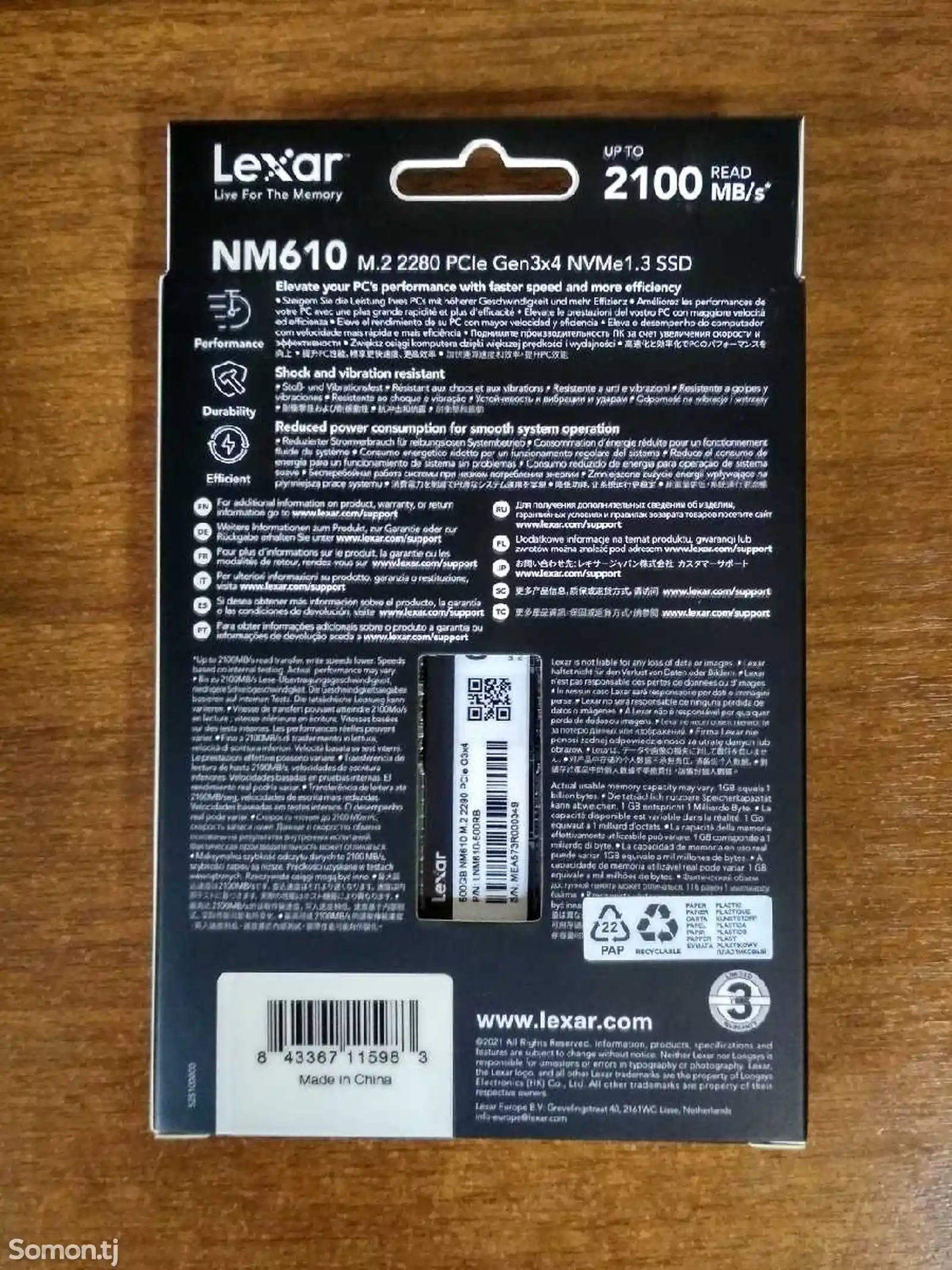 Накопитель SSD Lexar NM610 M.2 500Gb-3