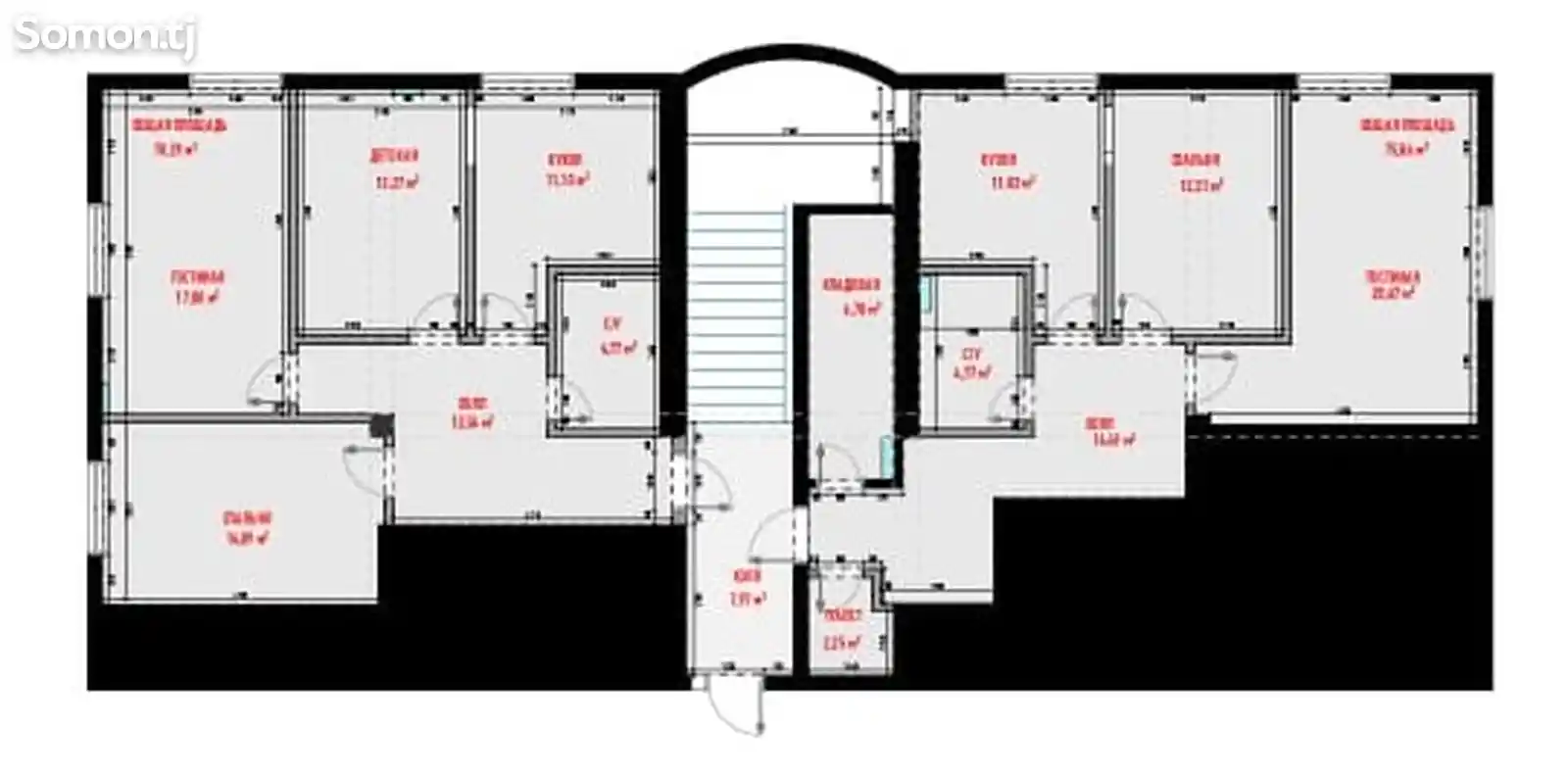 5-комн. квартира, 5 этаж, 154 м², Шохмансур-2