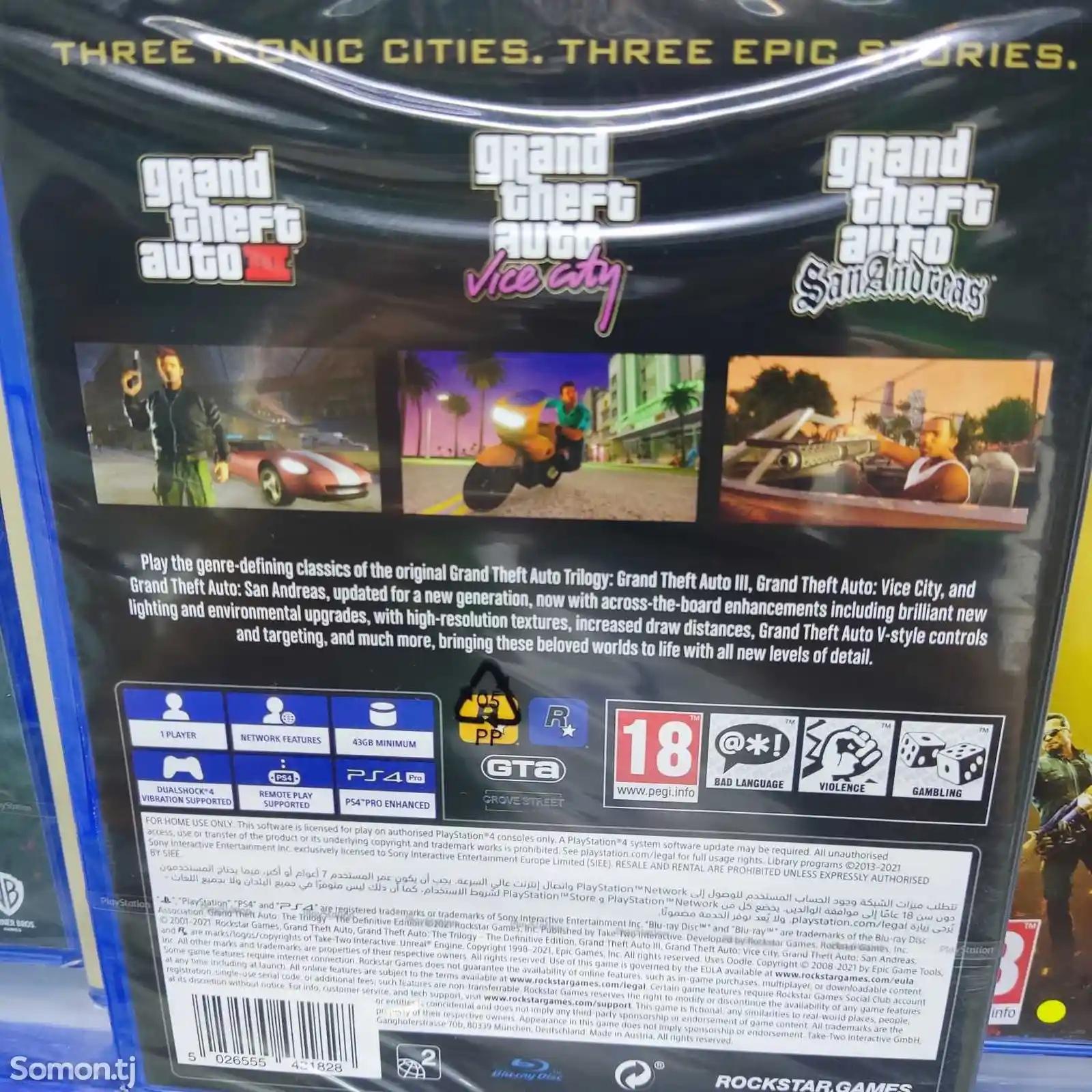 Игра GTA 3в1 Vice City San Andreas для PS4 PS5-2