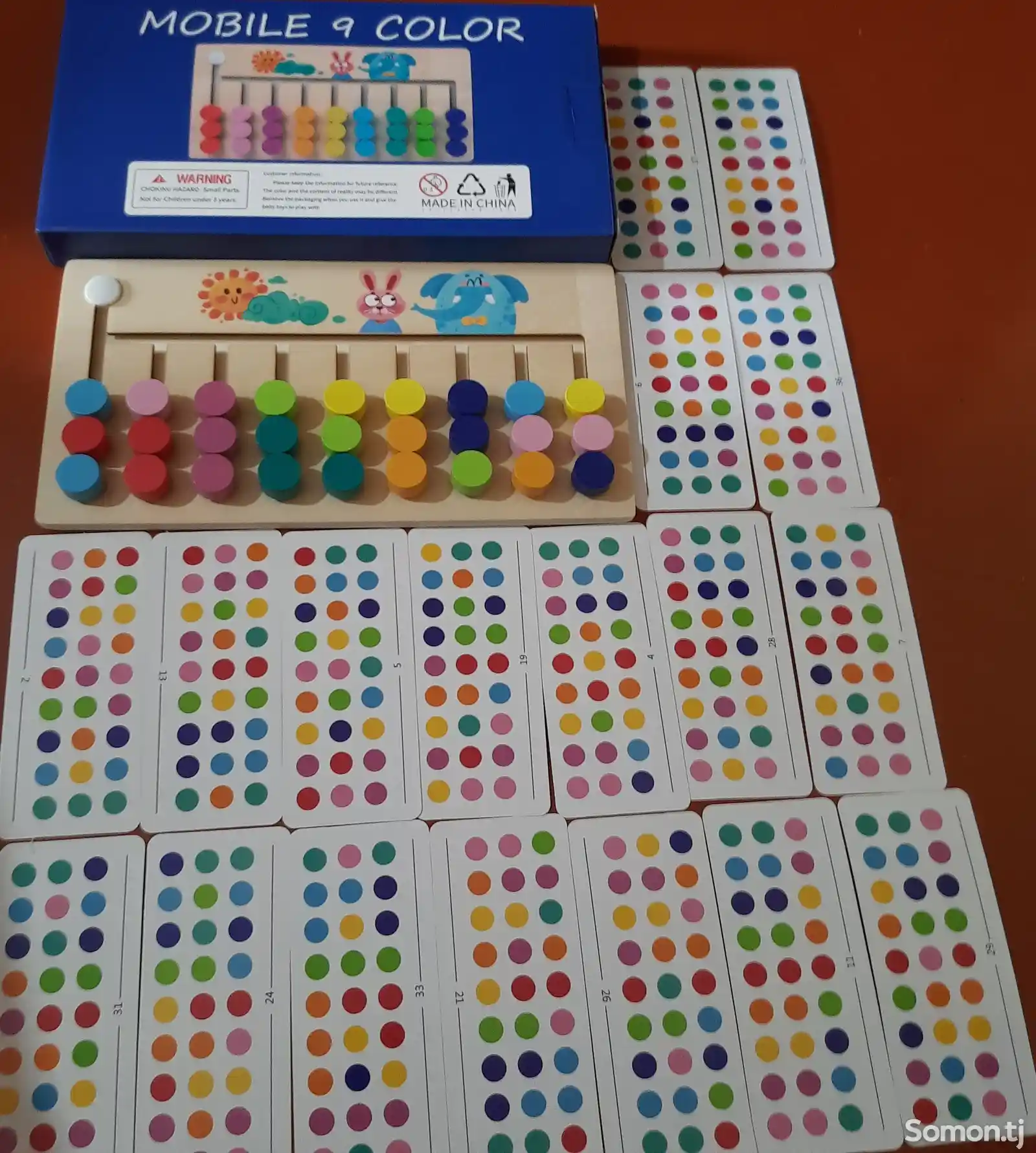 Слайд-головоломка с подбором цвета и формы, игрушка Монтессори для детей 9-цвета-4