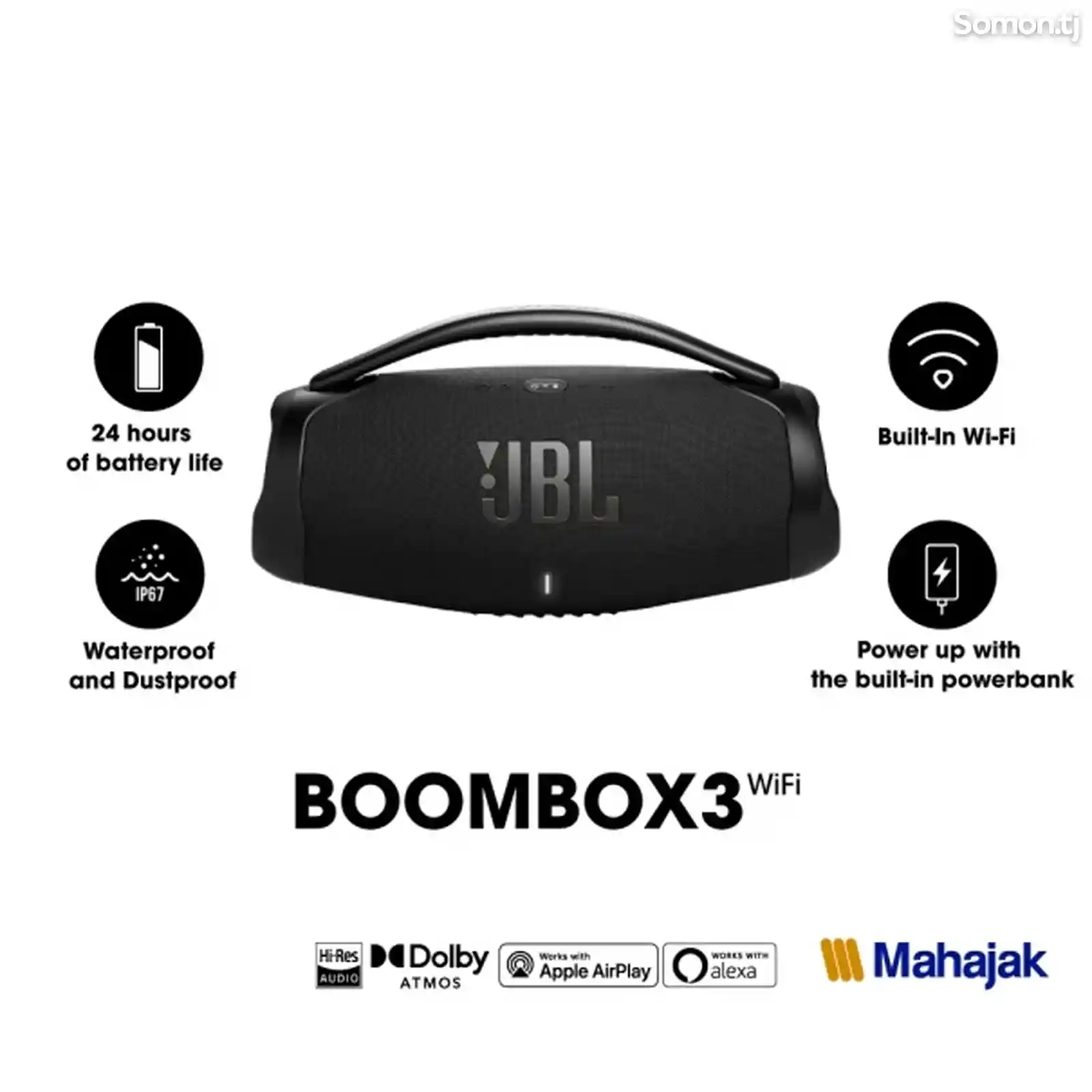 Колонка JBL Boombox 3 Wi-Fi Black-7