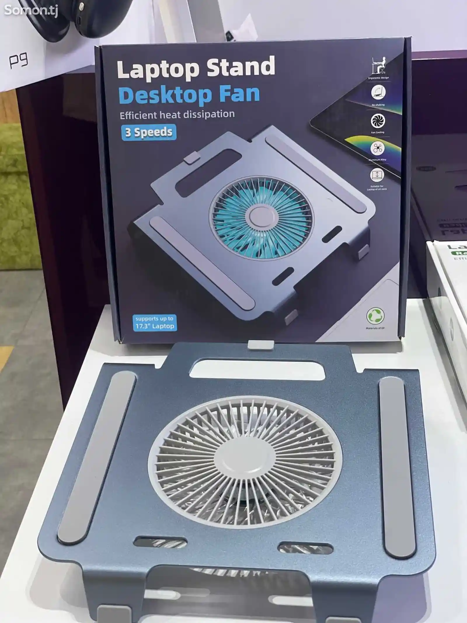 Алюминиевая подставка для ноутбука портативный охлаждающий вентилятор-1