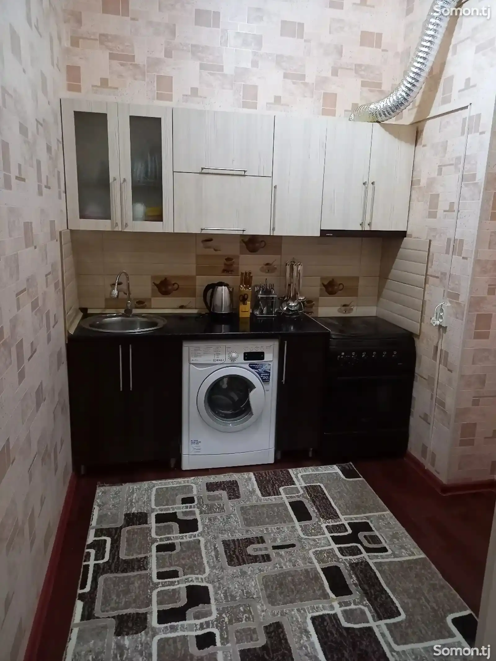 2-комн. квартира, 4 этаж, 62м², Сомони-3