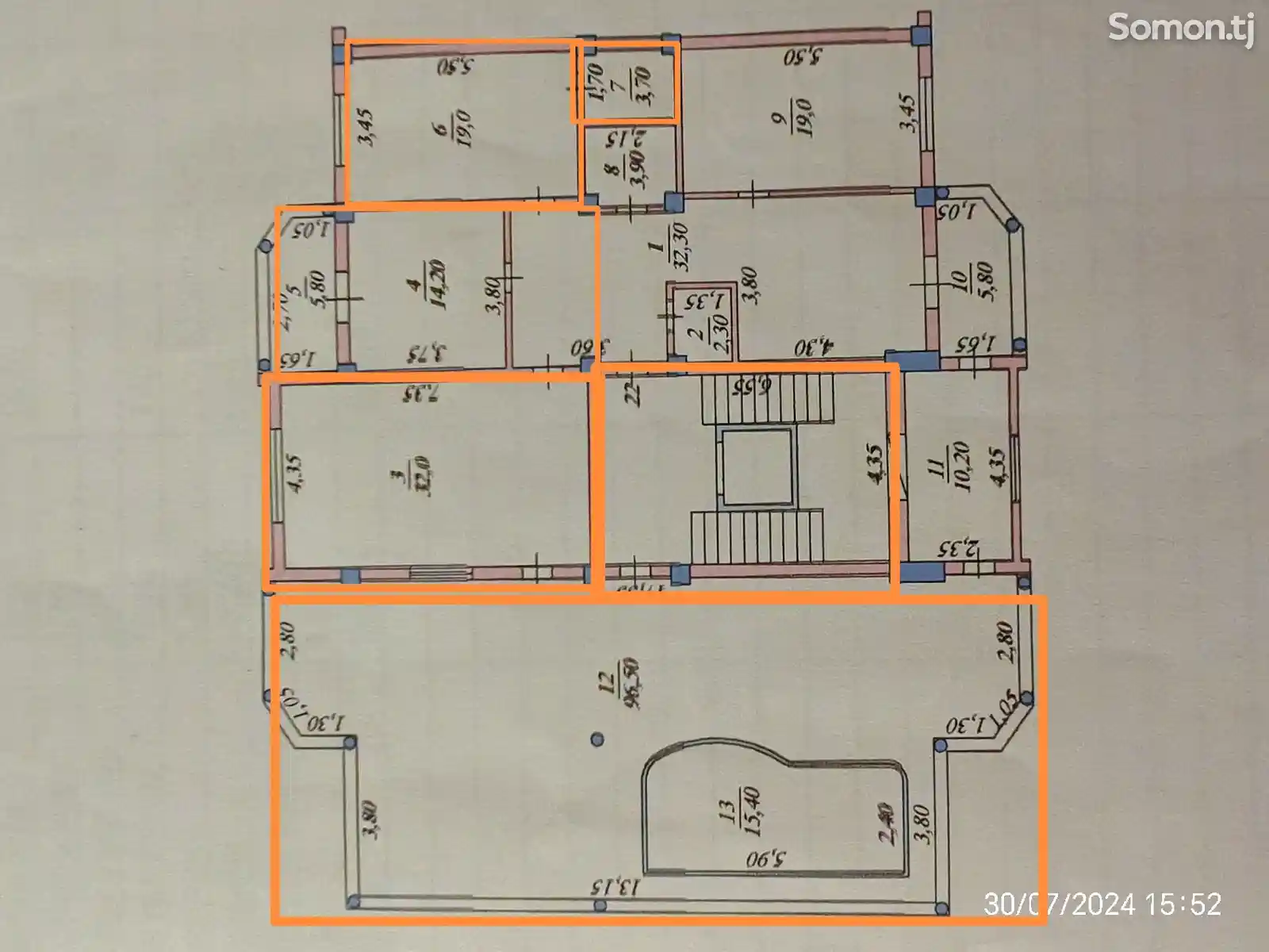 6-комн. квартира, 8 этаж, 200 м², улица Камола Худжанди-16