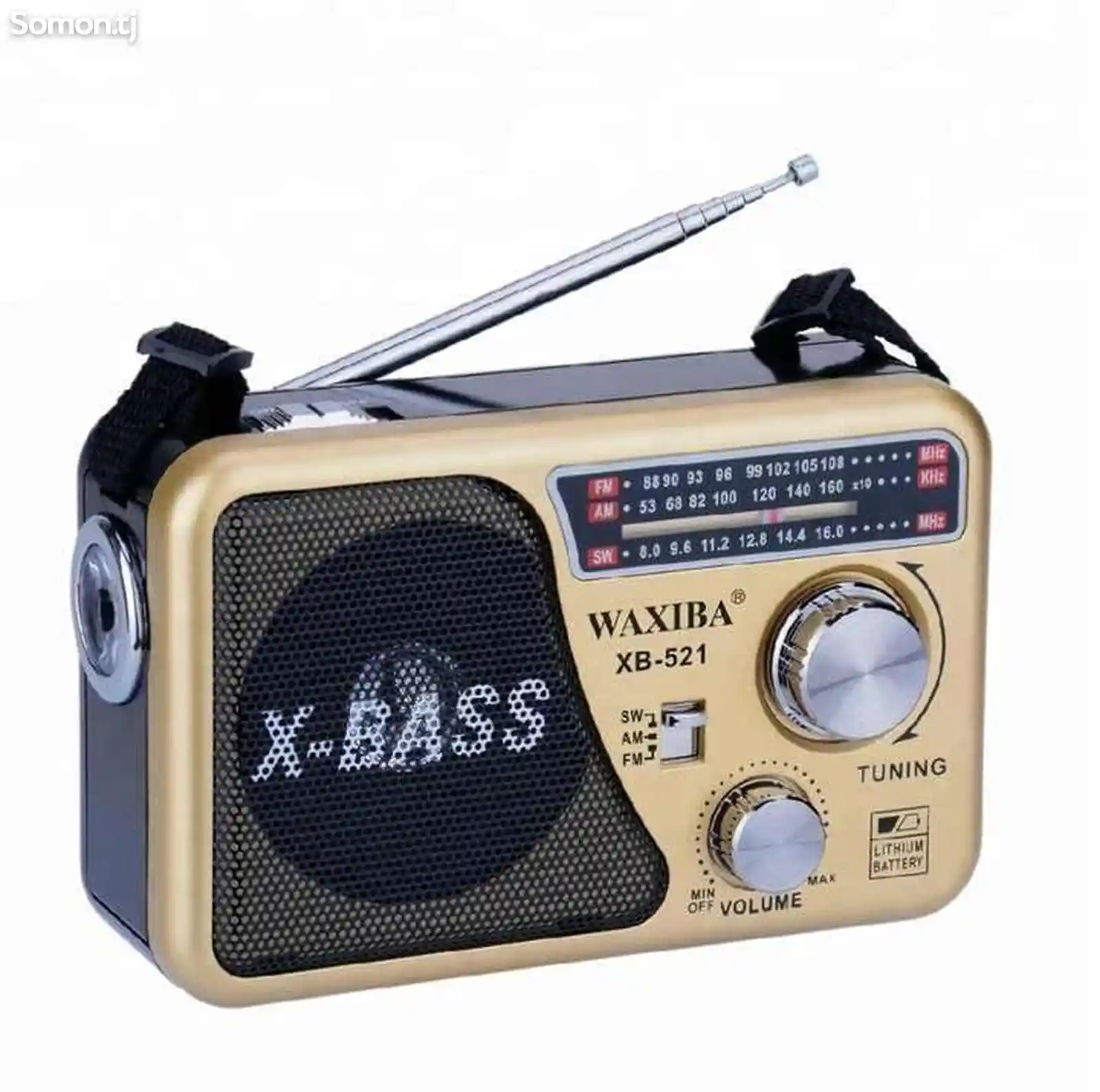 Портативное радио Waxiba Xb 521 XB-521URT карта памяти Am \ Fm \ Sw X-Bass коротковолновое FM-ради-2
