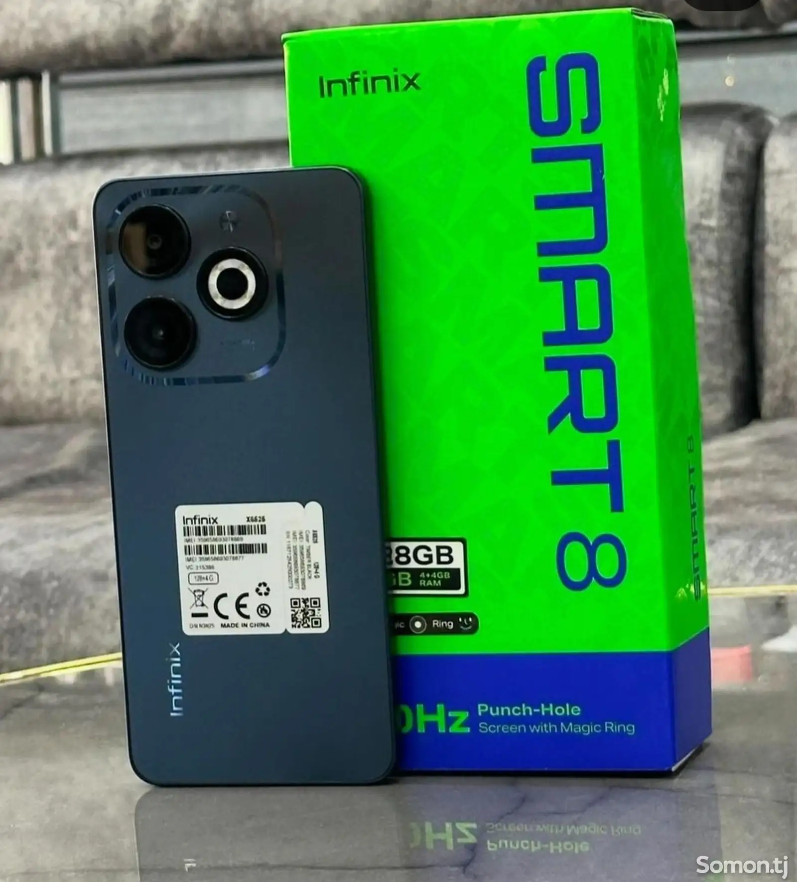 Infinix Smart 8 4+4/128gb black-1