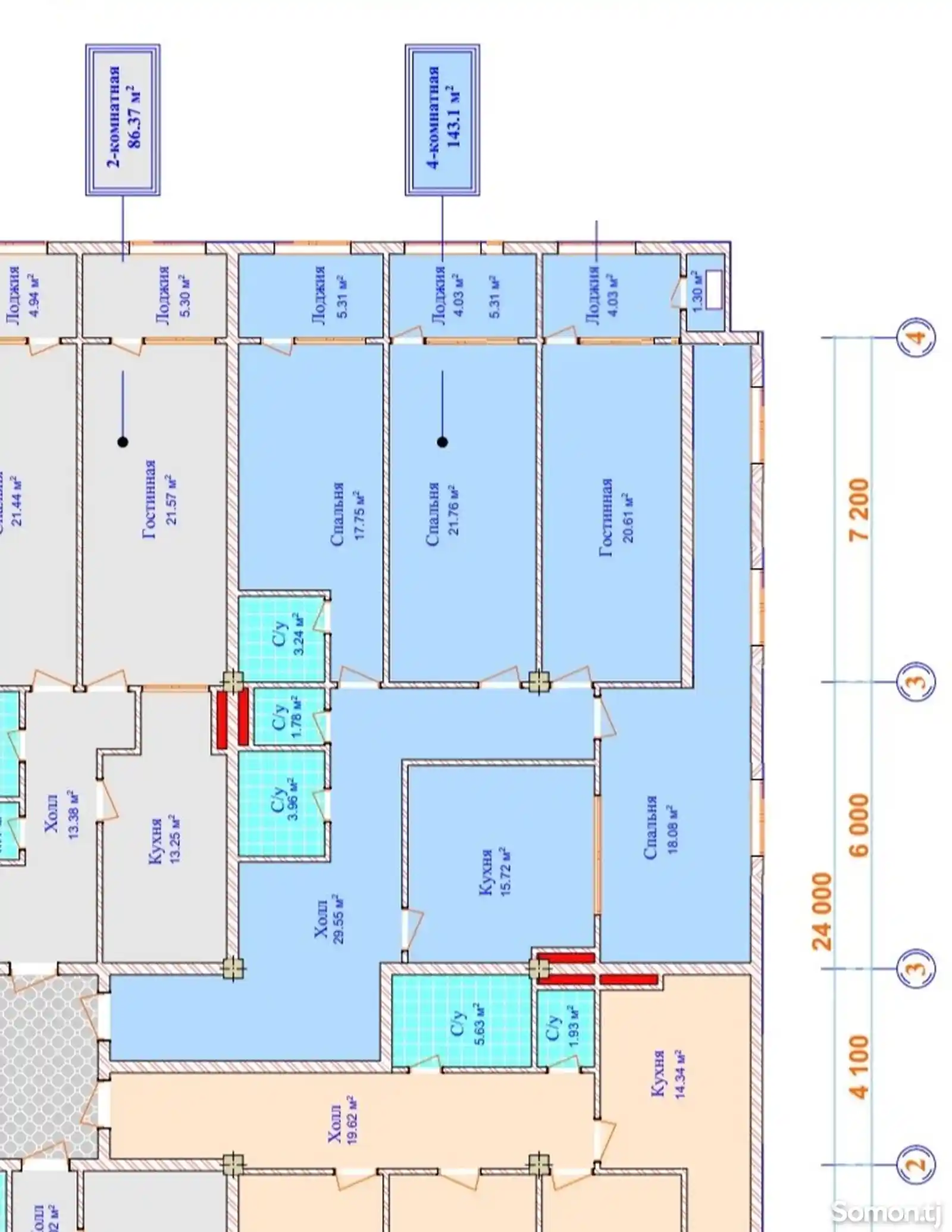 4-комн. квартира, 10 этаж, 143 м², Старый аэропорт-3