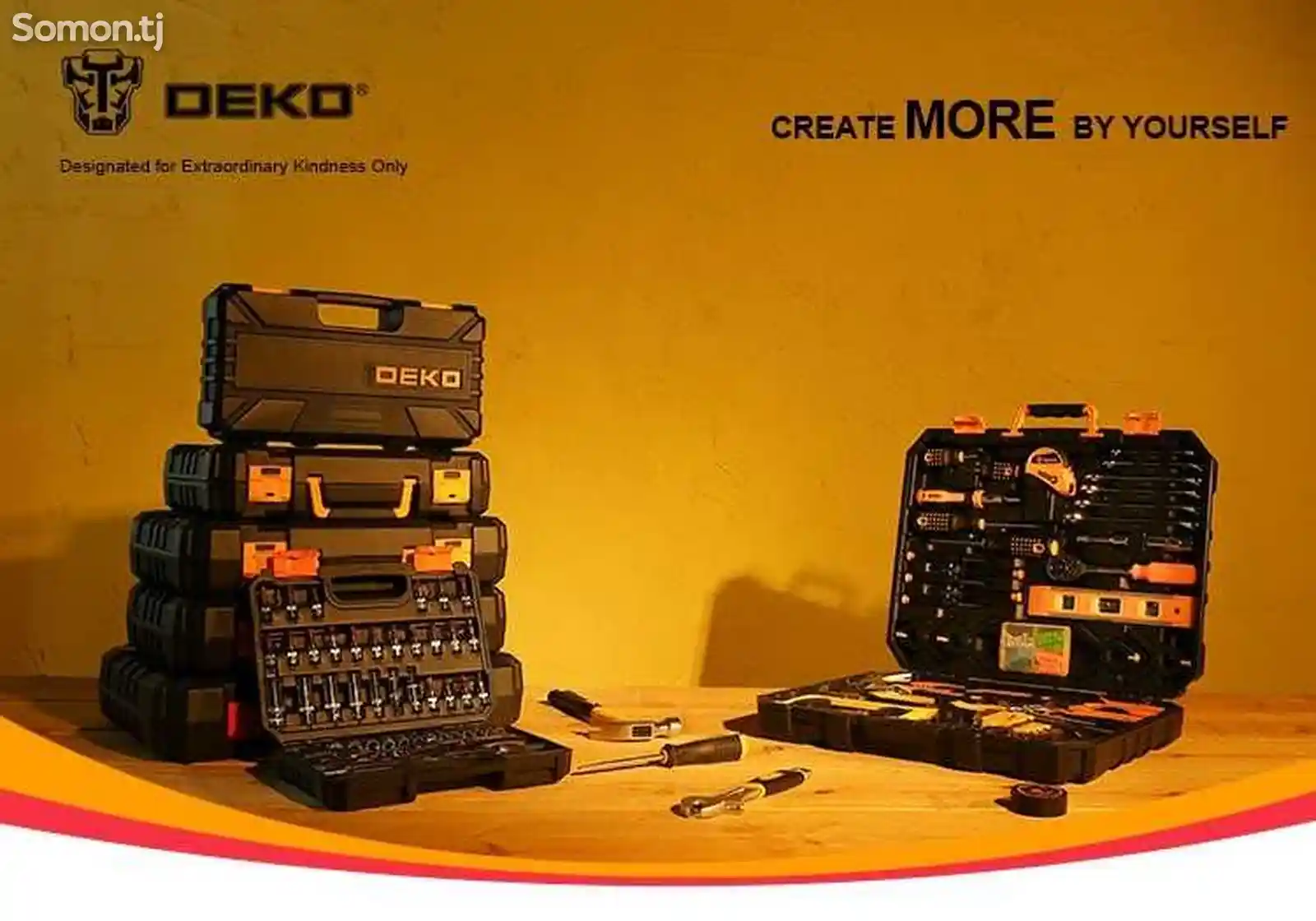 Набор инструментов Deko + 128 деталей Deko DKMT128-12
