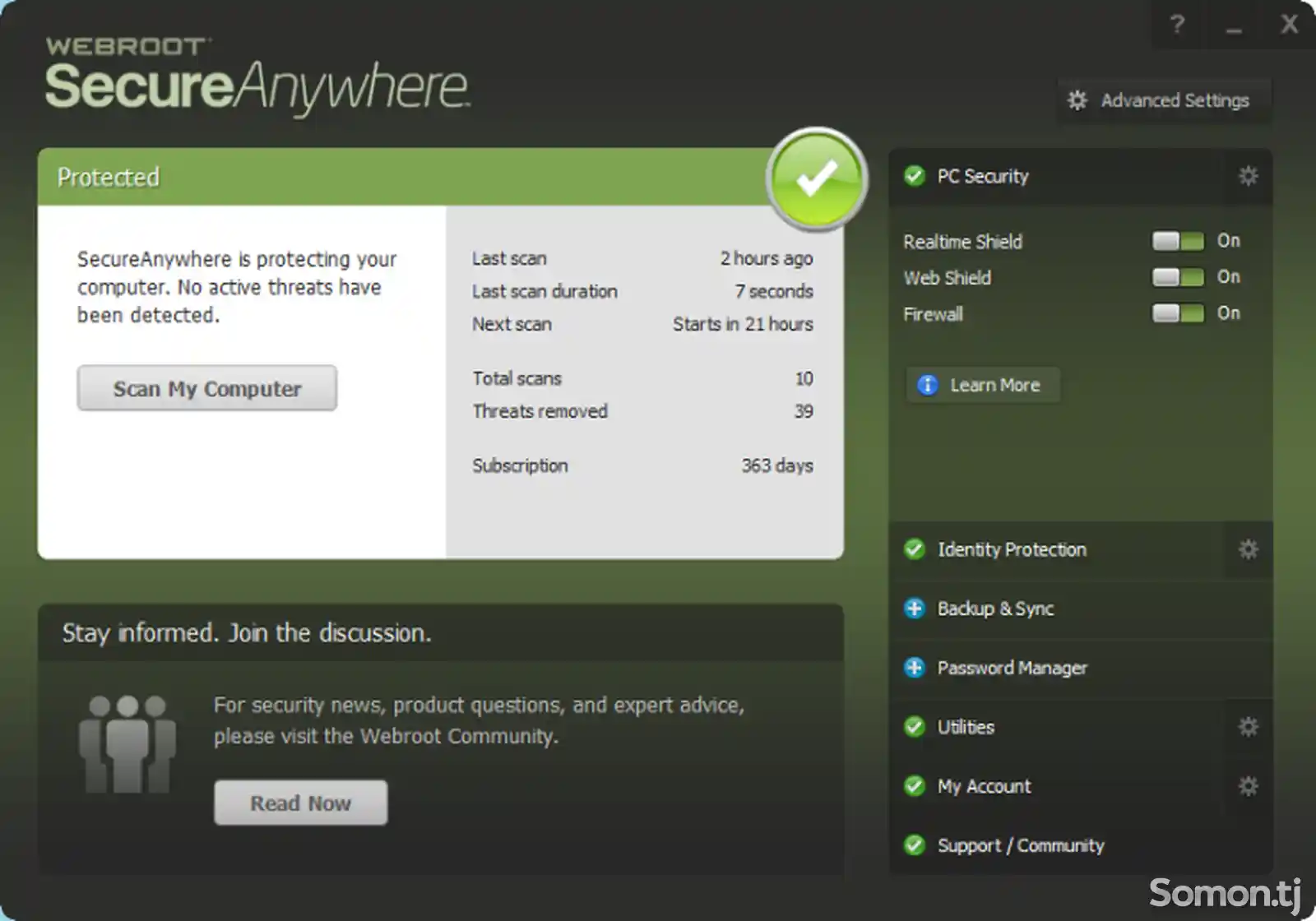 Webroot SecureAnywhere Internet Security Plus - барои 1 роёна, 1 сол-2