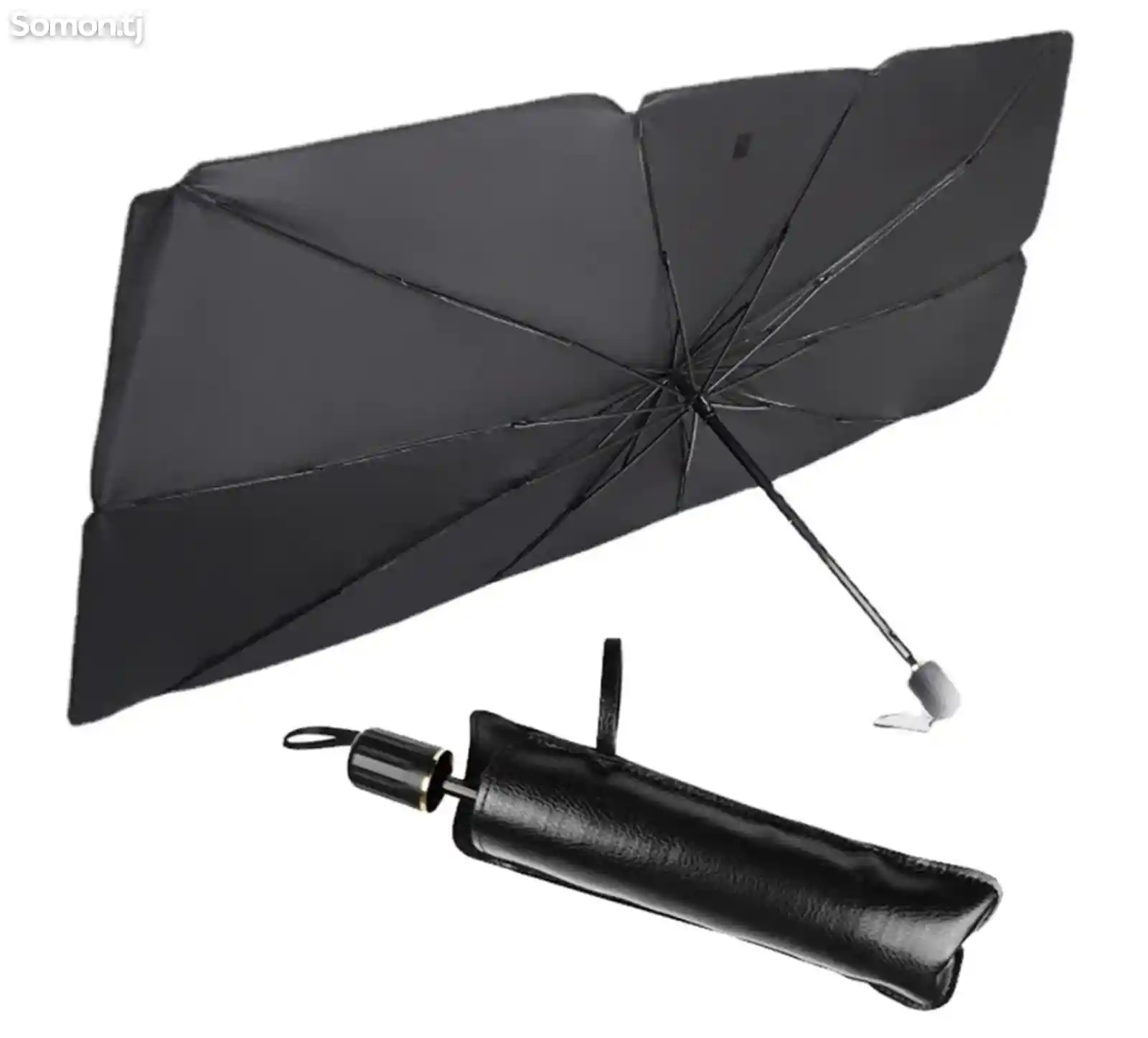 Cолнцезащитная складная шторка зонт для автомобиля-1