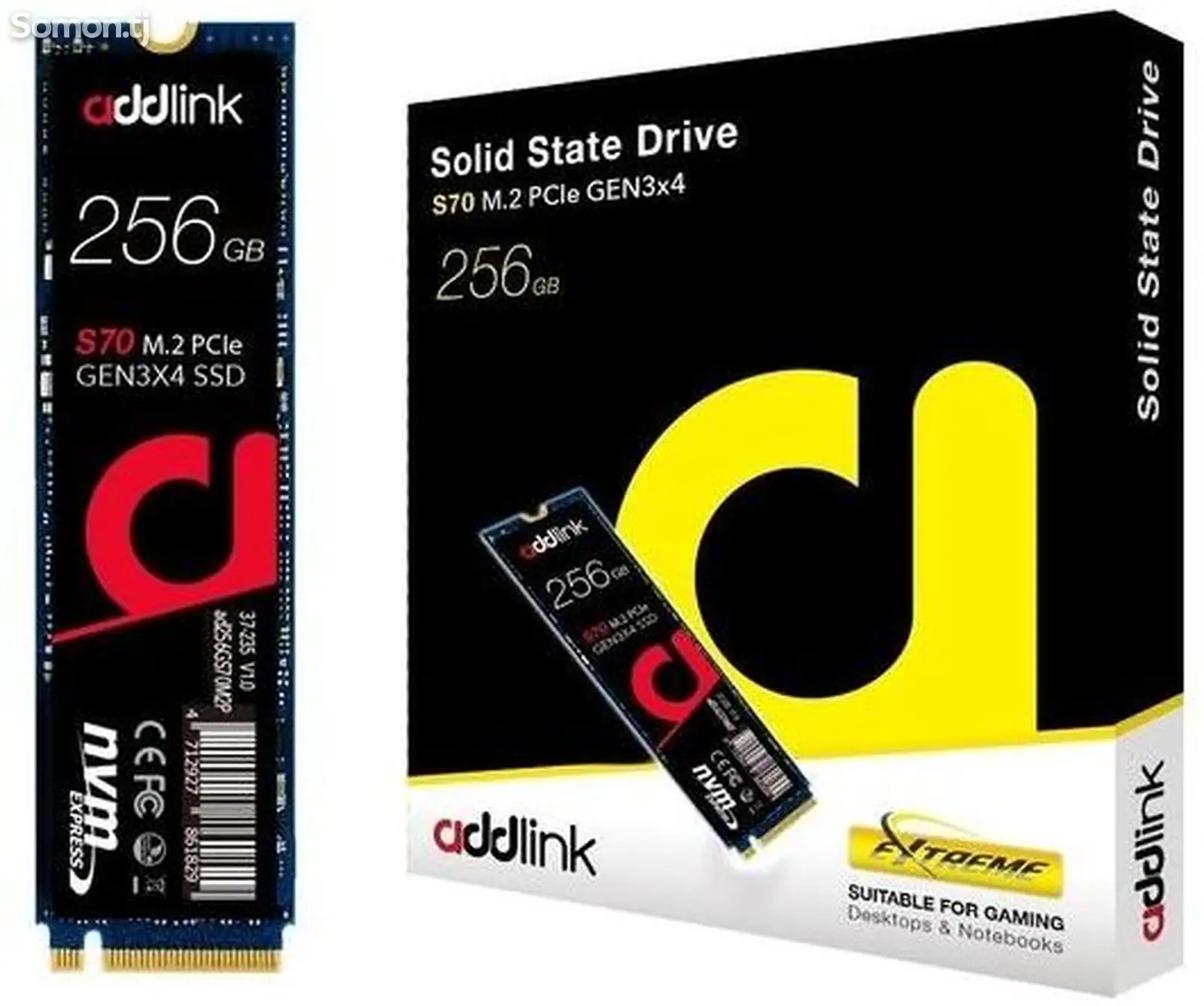 SSD накопитель NVMe M2Addlink S70 256GB