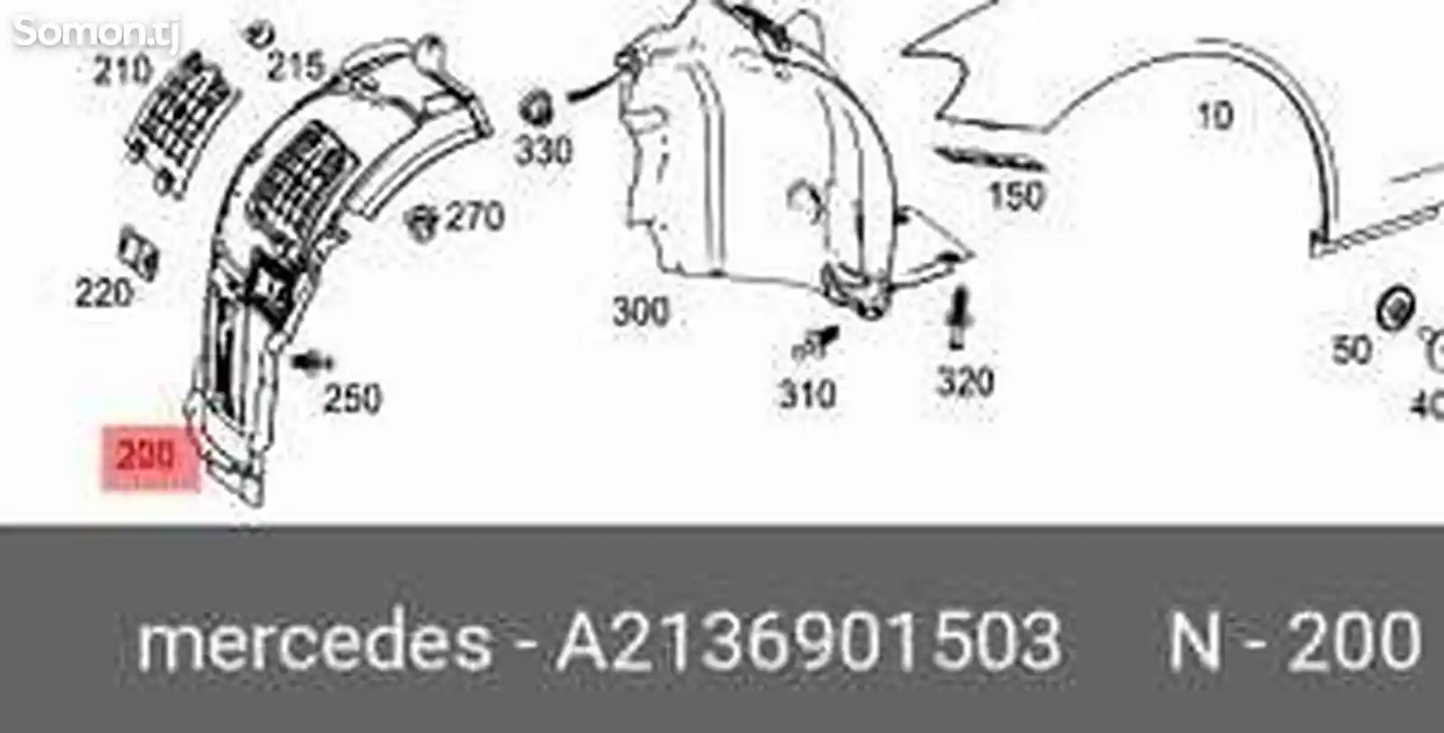 Подкрылок Mercedes E-Classe W213-2