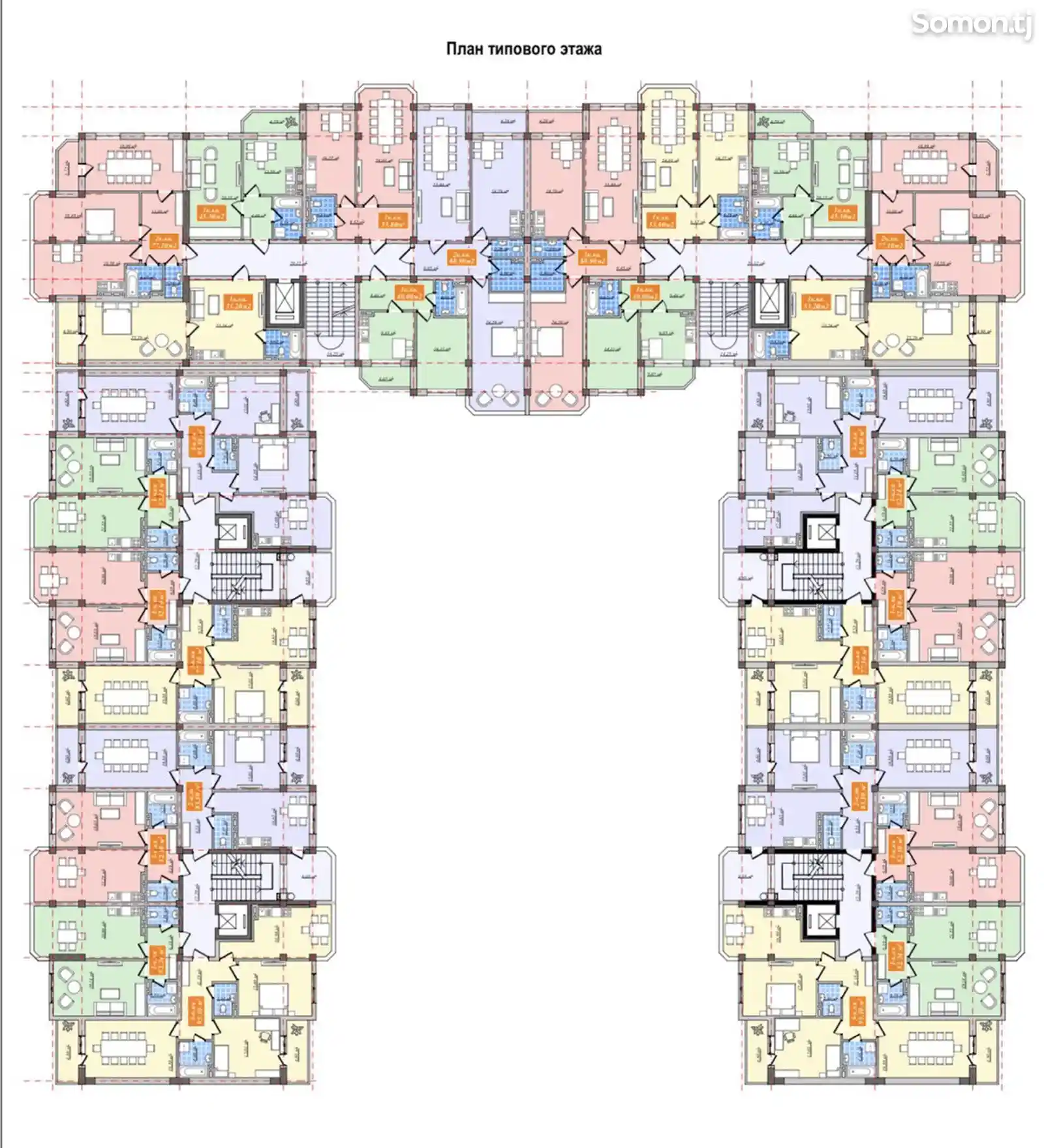 1-комн. квартира, 8 этаж, 53 м², 12мкр-8