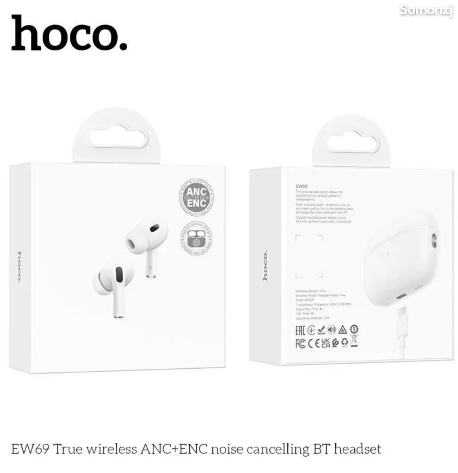 Беспроводные наушники AirPods Pro 2 / HOCO EW69 ENC+ANC шумоподавление-1