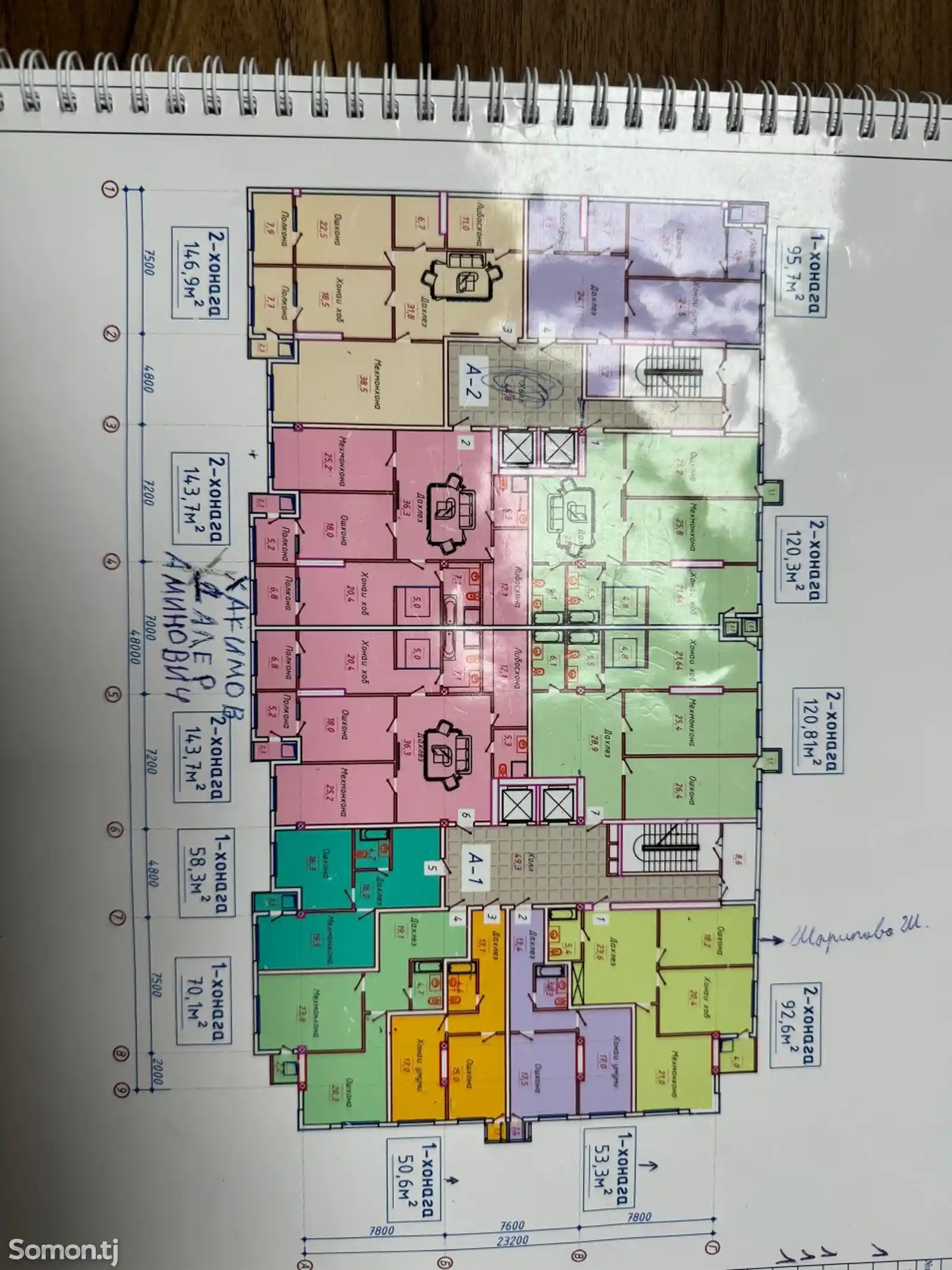 2-комн. квартира, 12 этаж, 143 м², И. Сомони-3