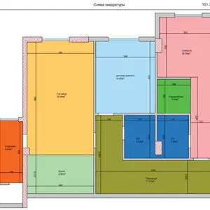 3-комн. квартира, 14 этаж, 101 м², Исмоили Сомони