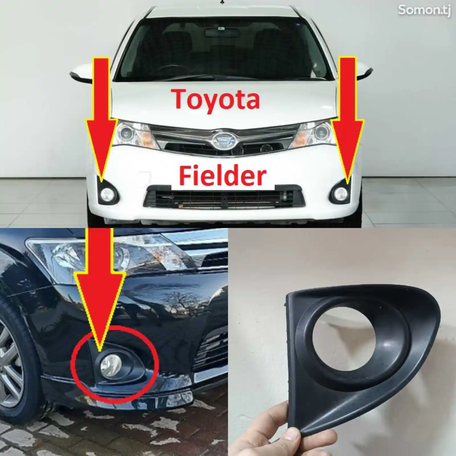 Накладки галогена от Toyota Fielder+Axio 2014г